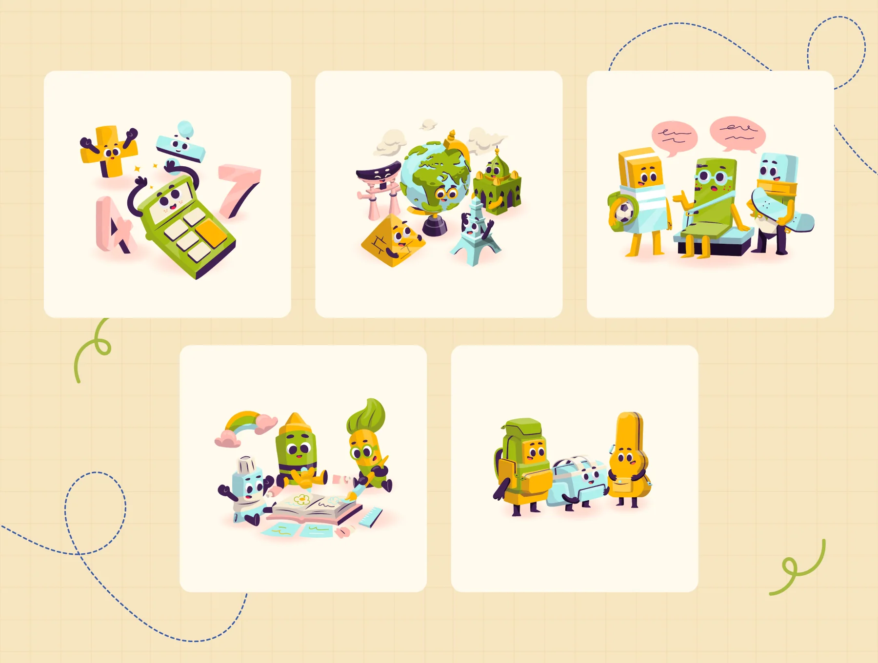 Back to School Illustration Pack 7