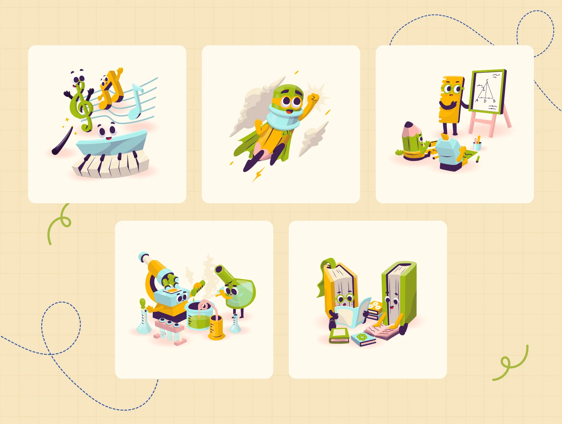 Back to School Illustration Pack 8