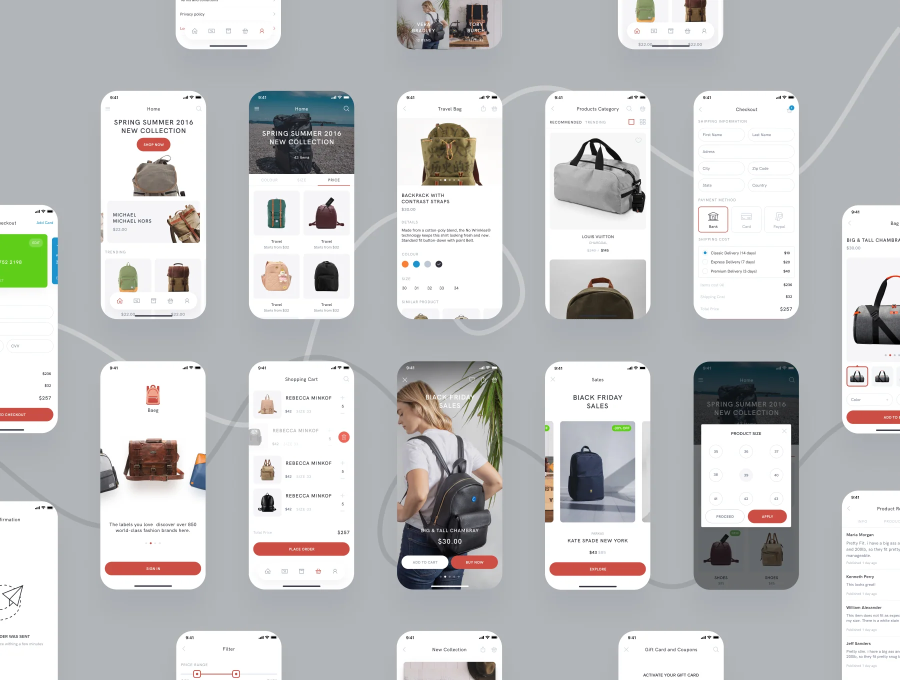 Baeg Ecommerce app ui kit for IOS 2