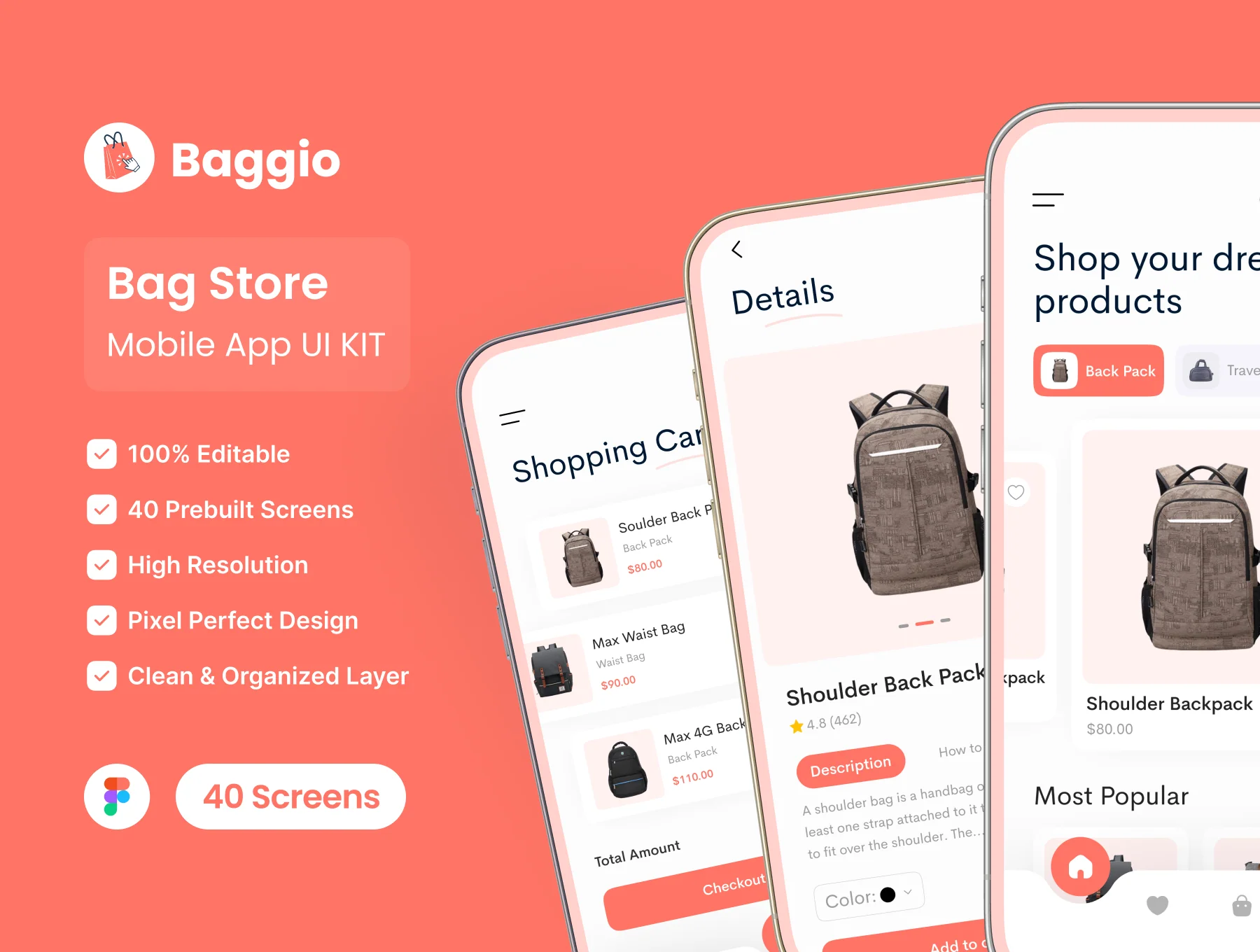 Baggio - Bag Store Mobile App UI Kit