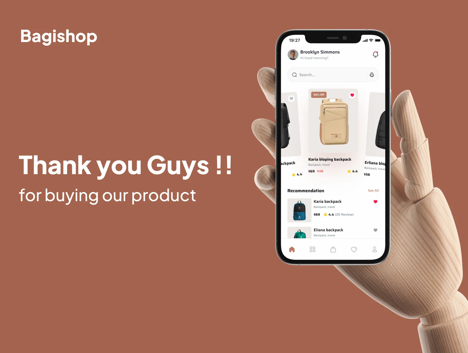 Bagishop - Bag Shop E Commerce App UI Kits 6