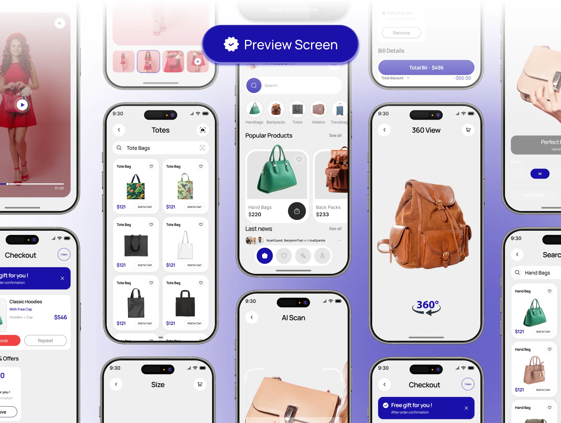 Bagista – Bag Shopping Mobile App UI Kit 4