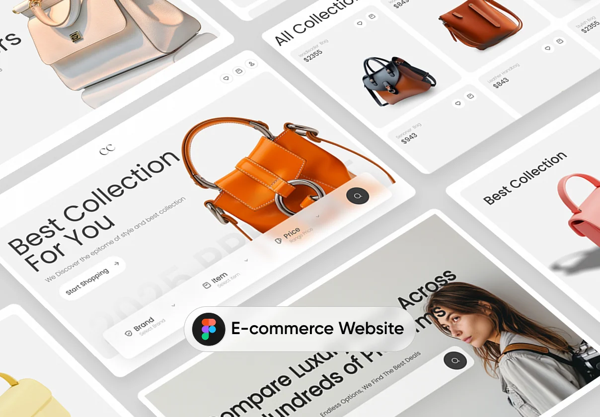Bags Shoping Ecommerse Website UI kit