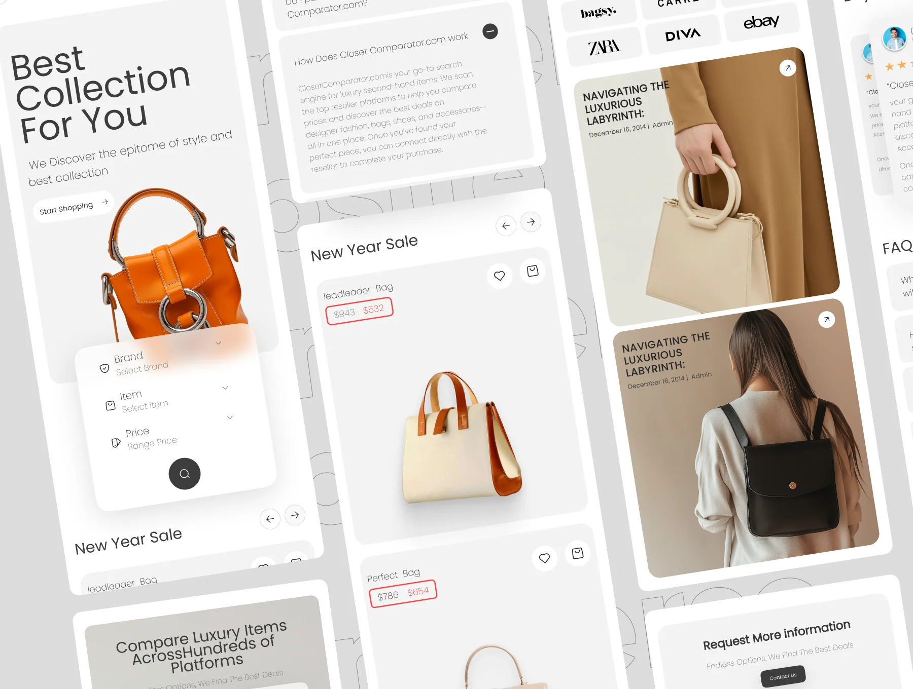 Bags Shoping Ecommerse Website UI kit 5