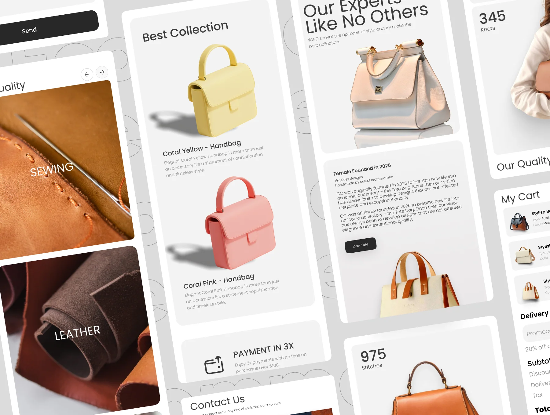 Bags Shoping Ecommerse Website UI kit 6