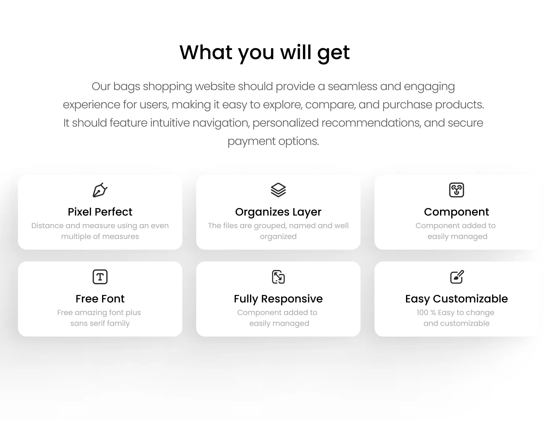 Bags Shoping Ecommerse Website UI kit 7