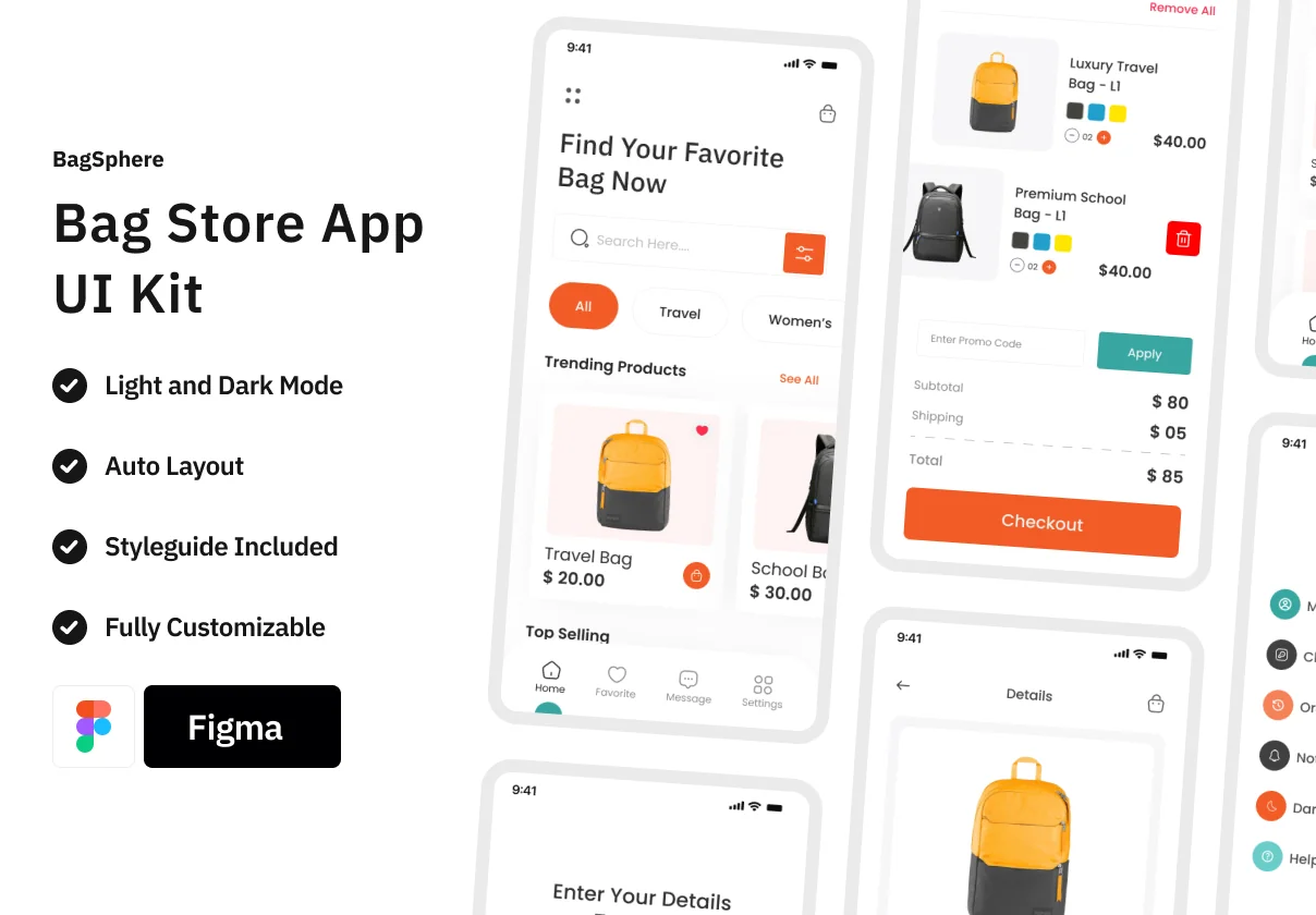 BagSphere - Bag Store App UI Kit