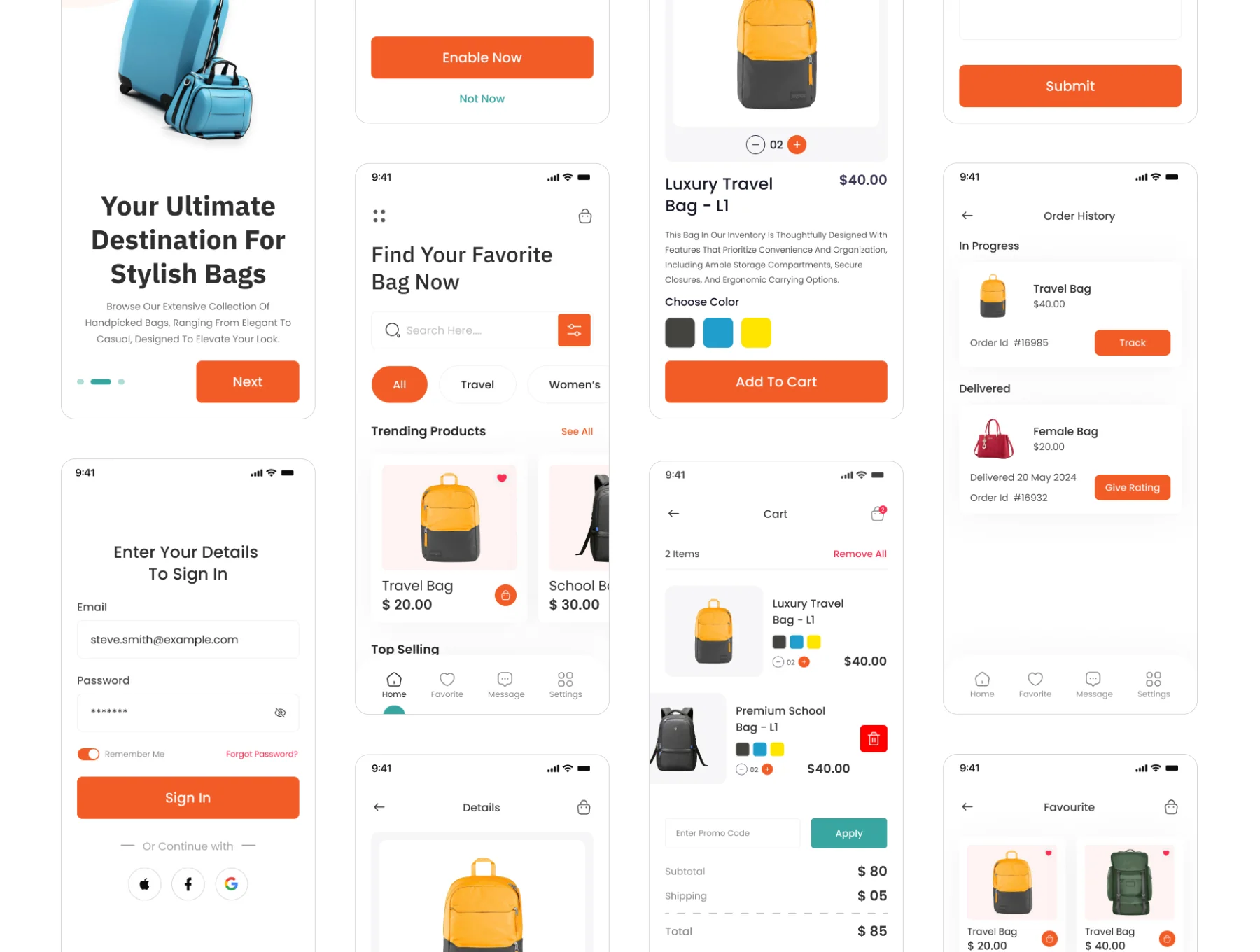 BagSphere - Bag Store App UI Kit