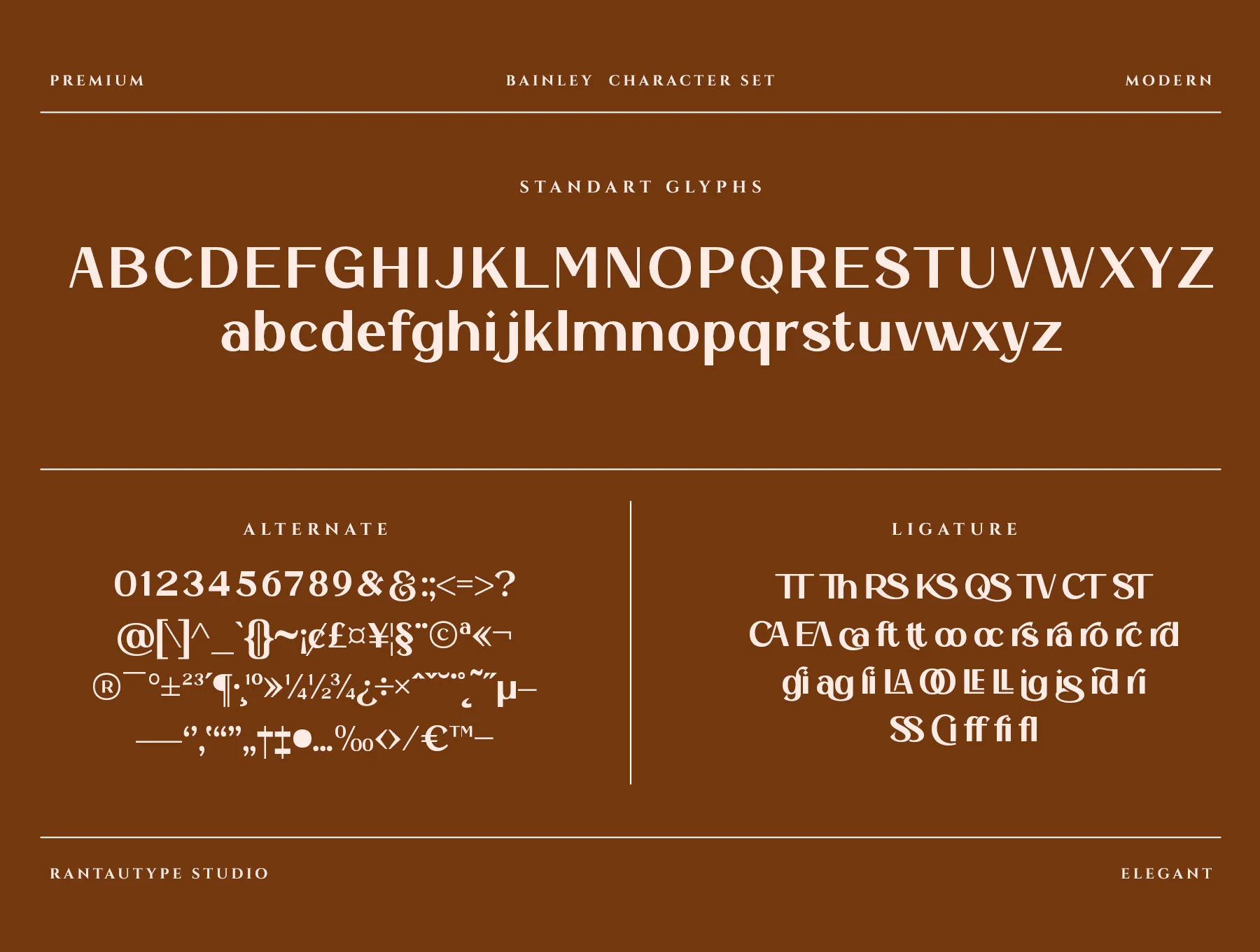 Bainley Modern Feminine Typeface 7