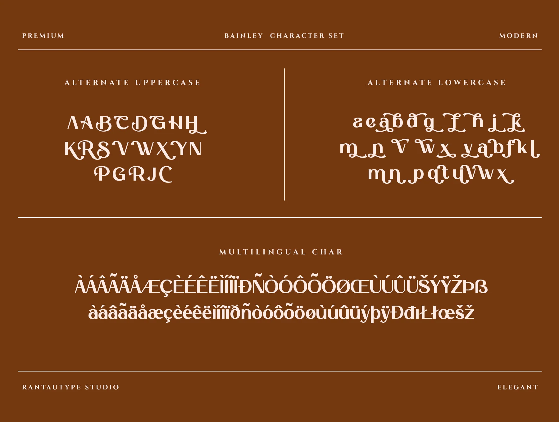 Bainley Modern Feminine Typeface 8