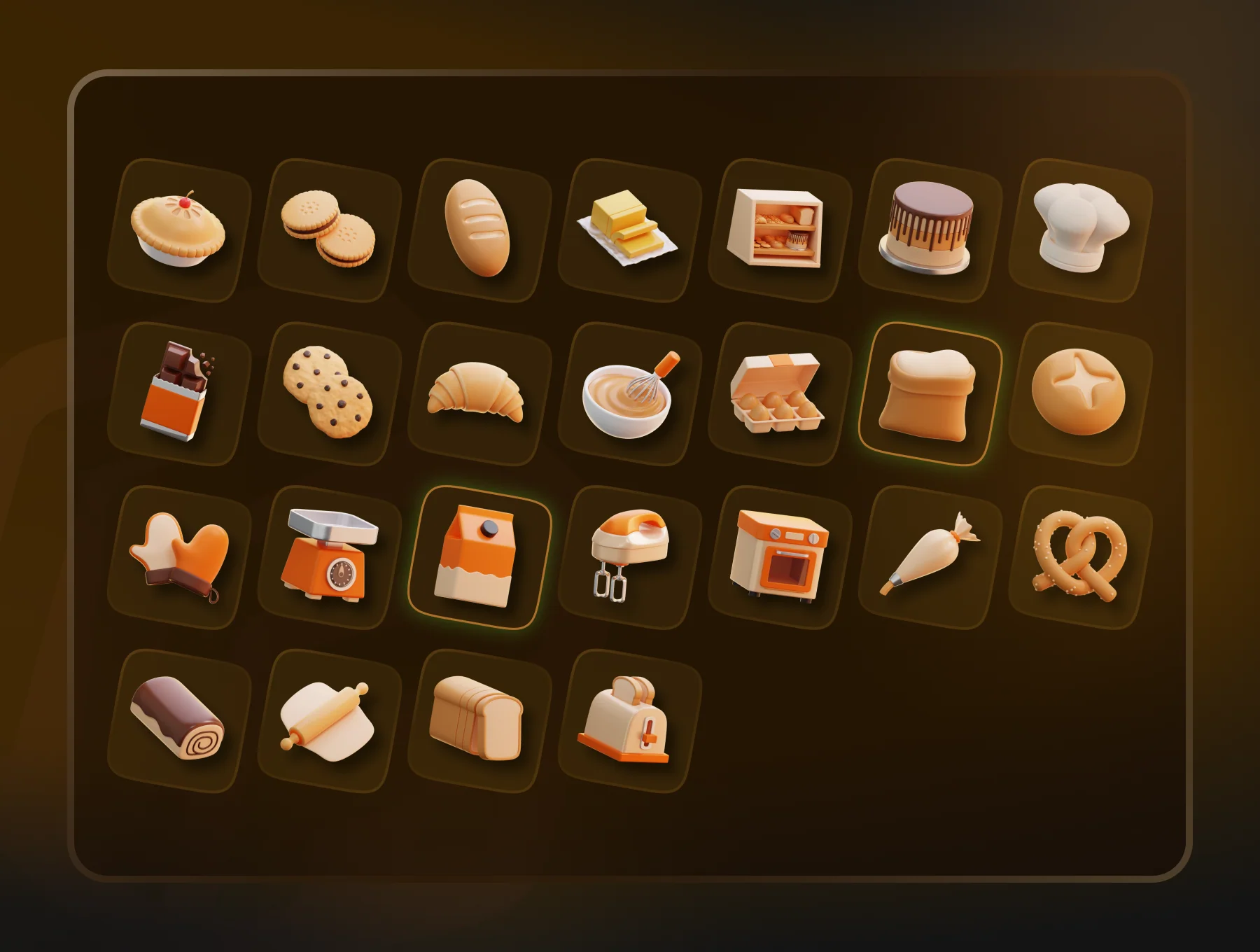 Bakery & Pastry 3D Icon Set 2