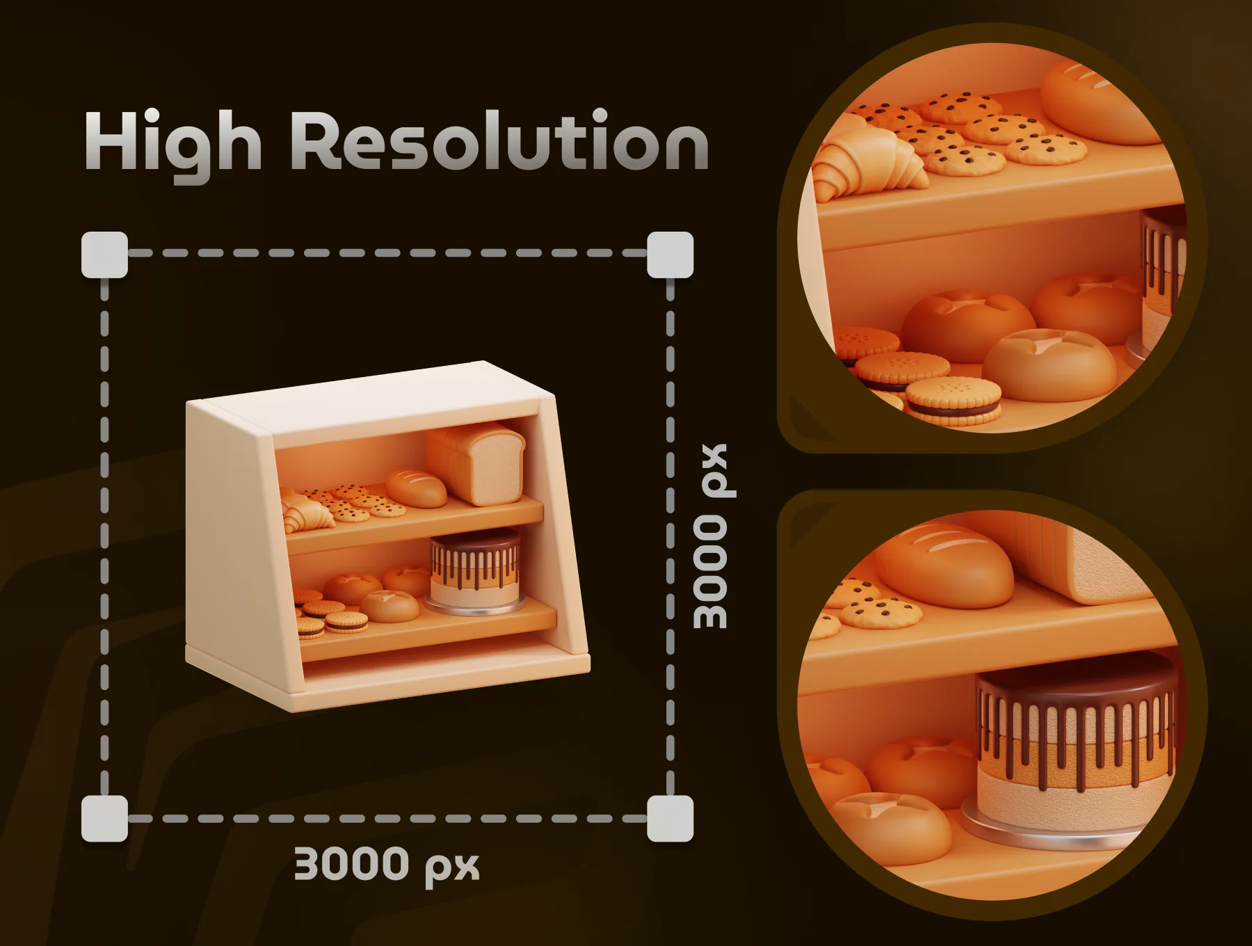 Bakery & Pastry 3D Icon Set 4