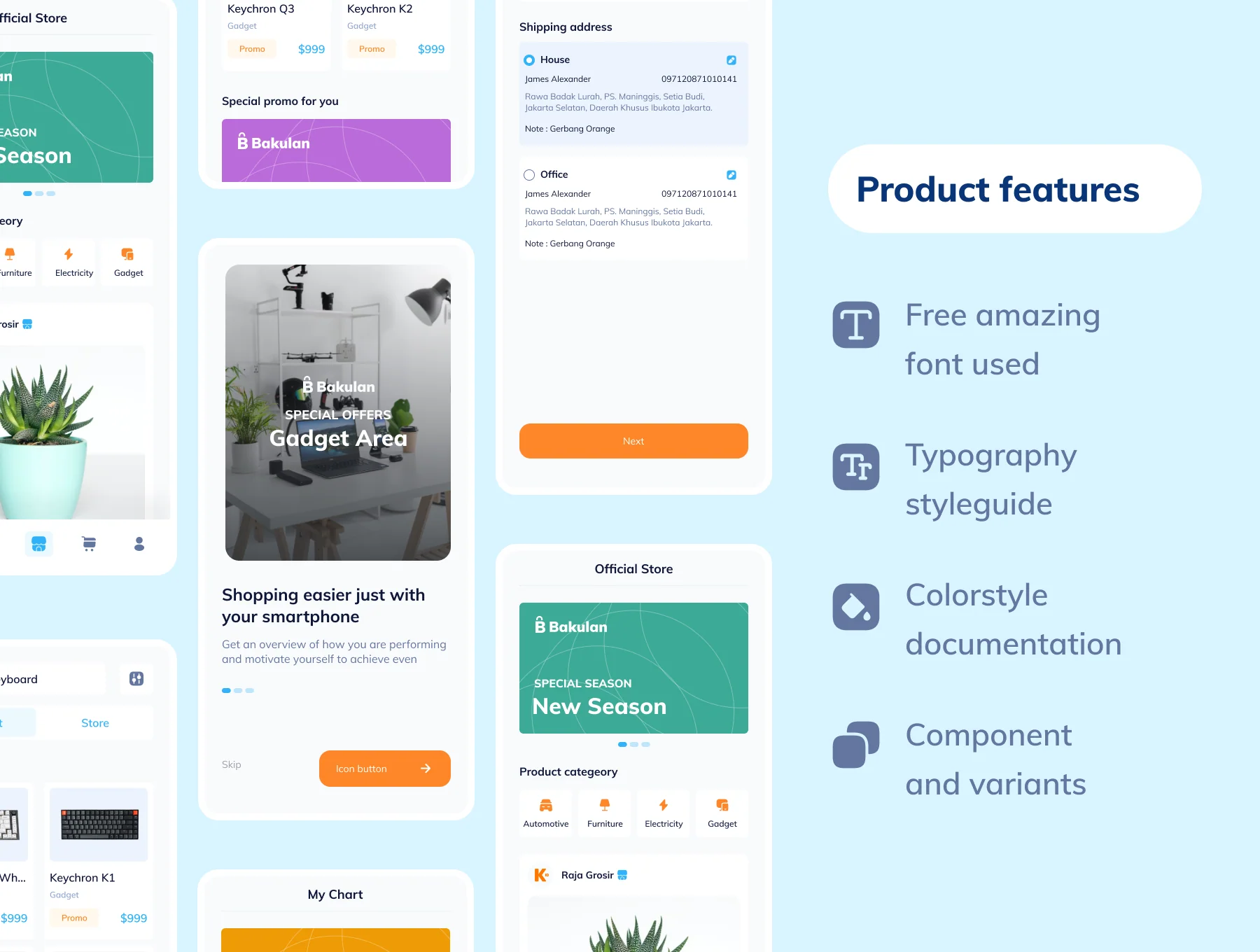 Bakulan - Ecommerce Mobile Apps UI KIT 2