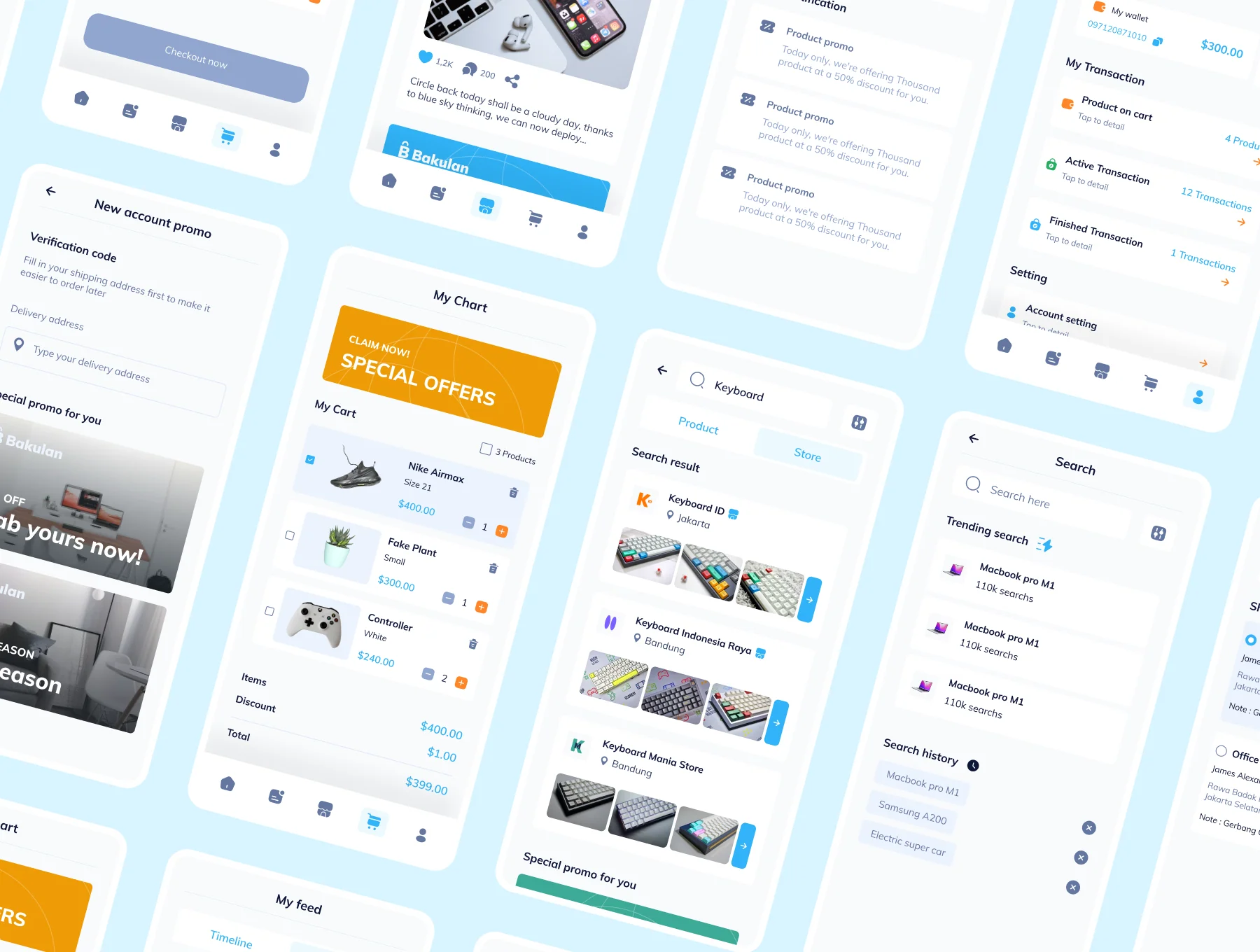 Bakulan - Ecommerce Mobile Apps UI KIT 6
