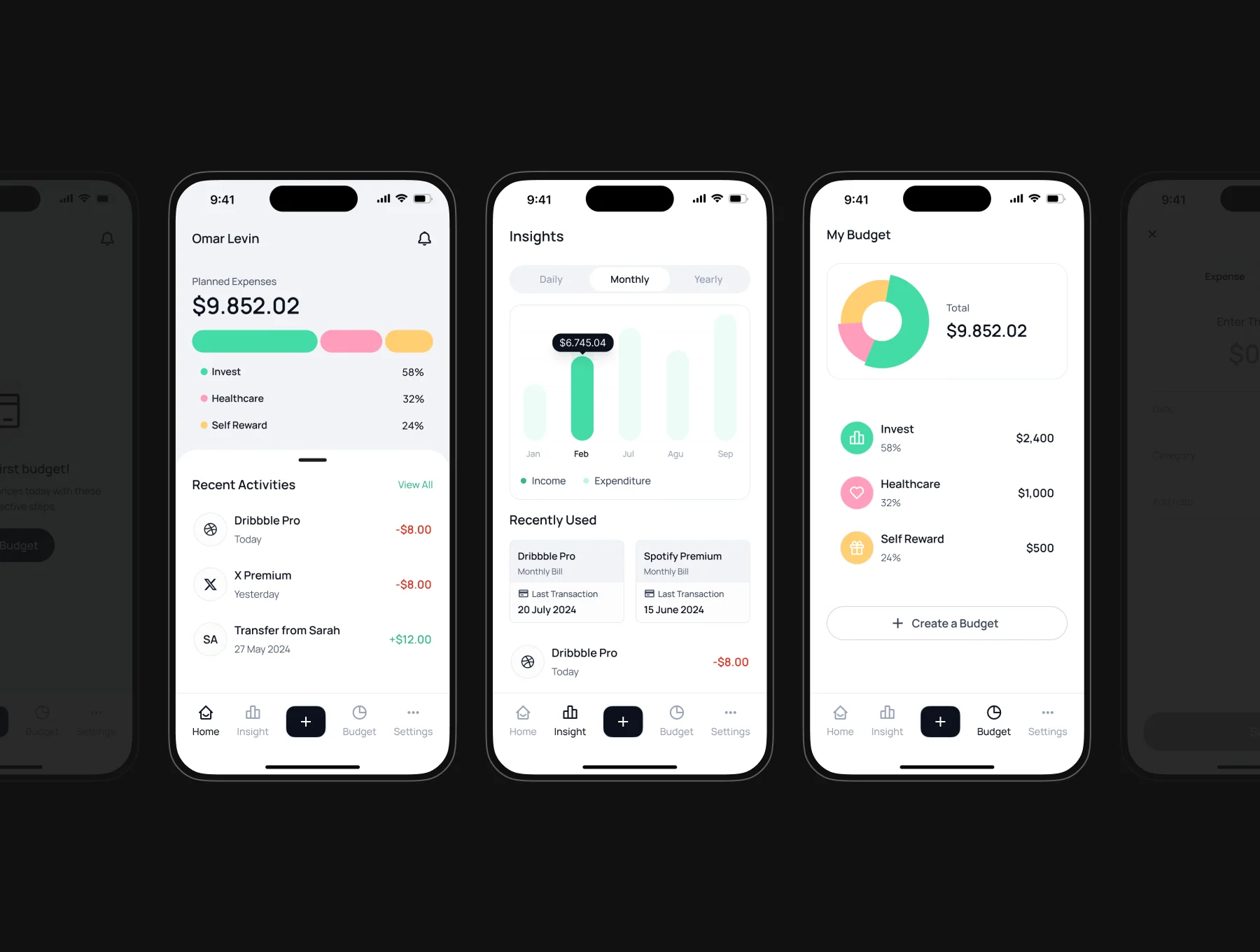 BalancePro - Personal Spending Tracker App UI kit 3
