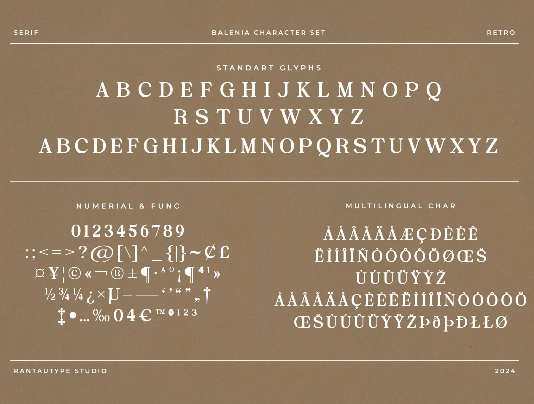 Balenia Retro Display Serif Font 7
