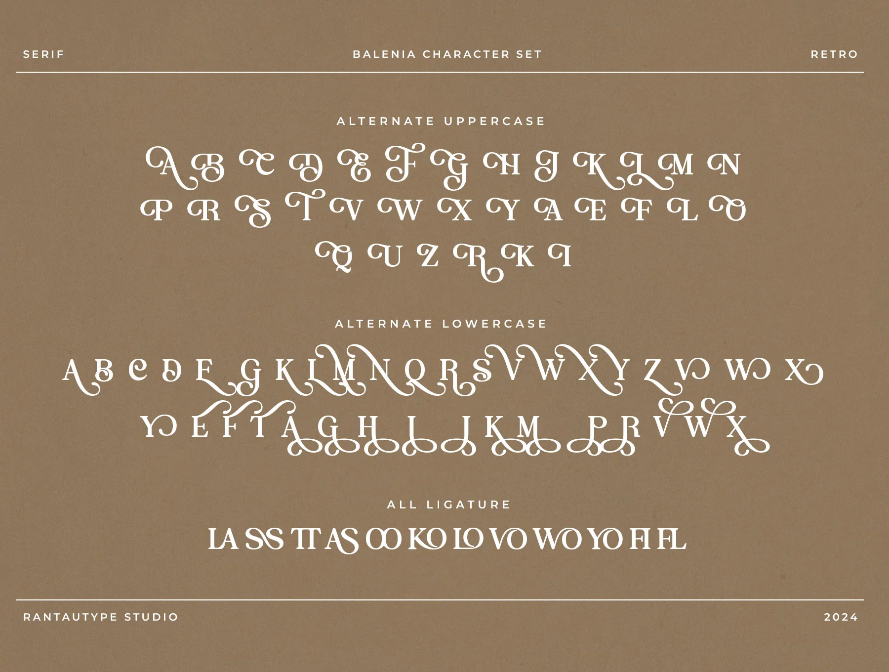 Balenia Retro Display Serif Font 8