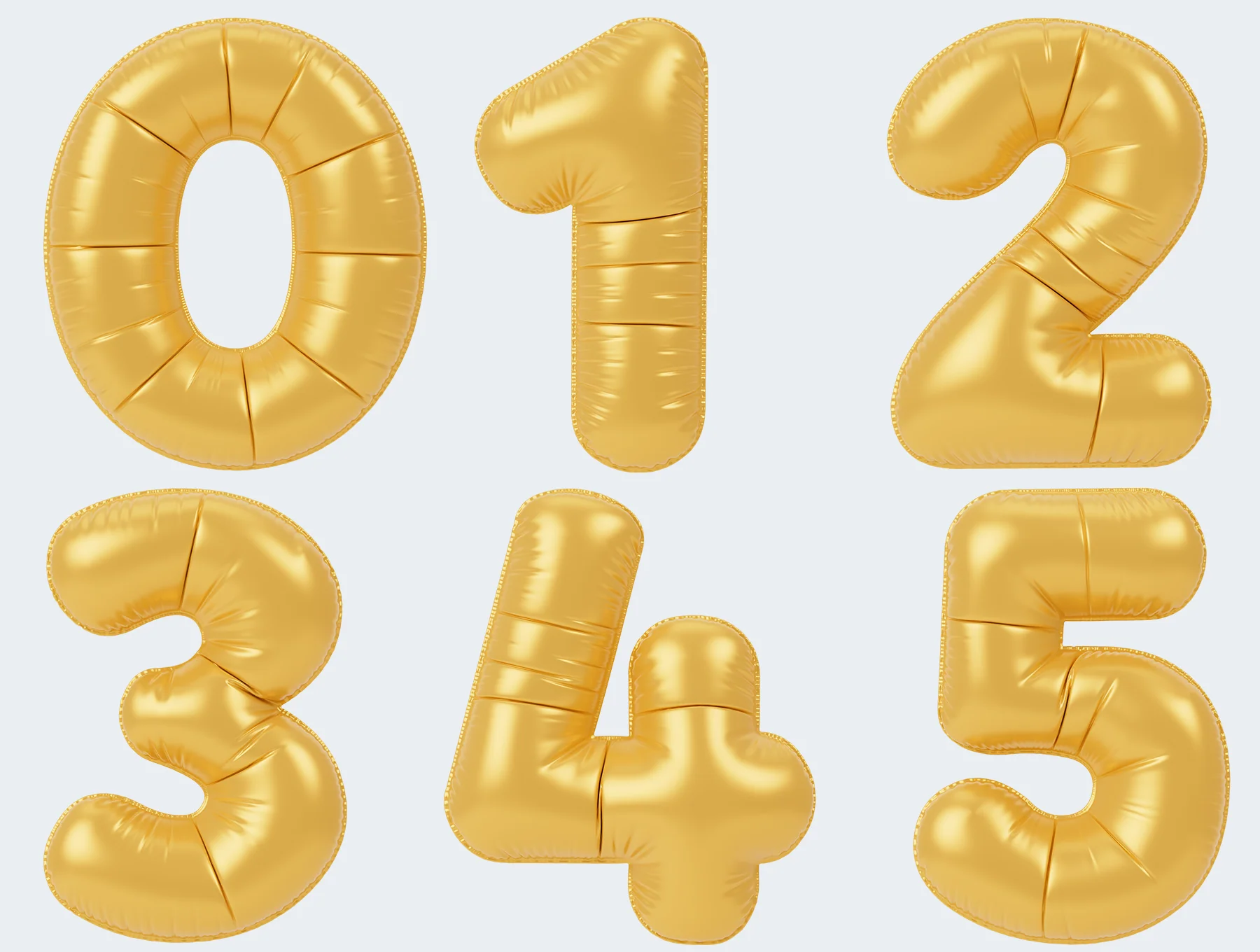 Balloon Numbers 3D Icon Pack 4