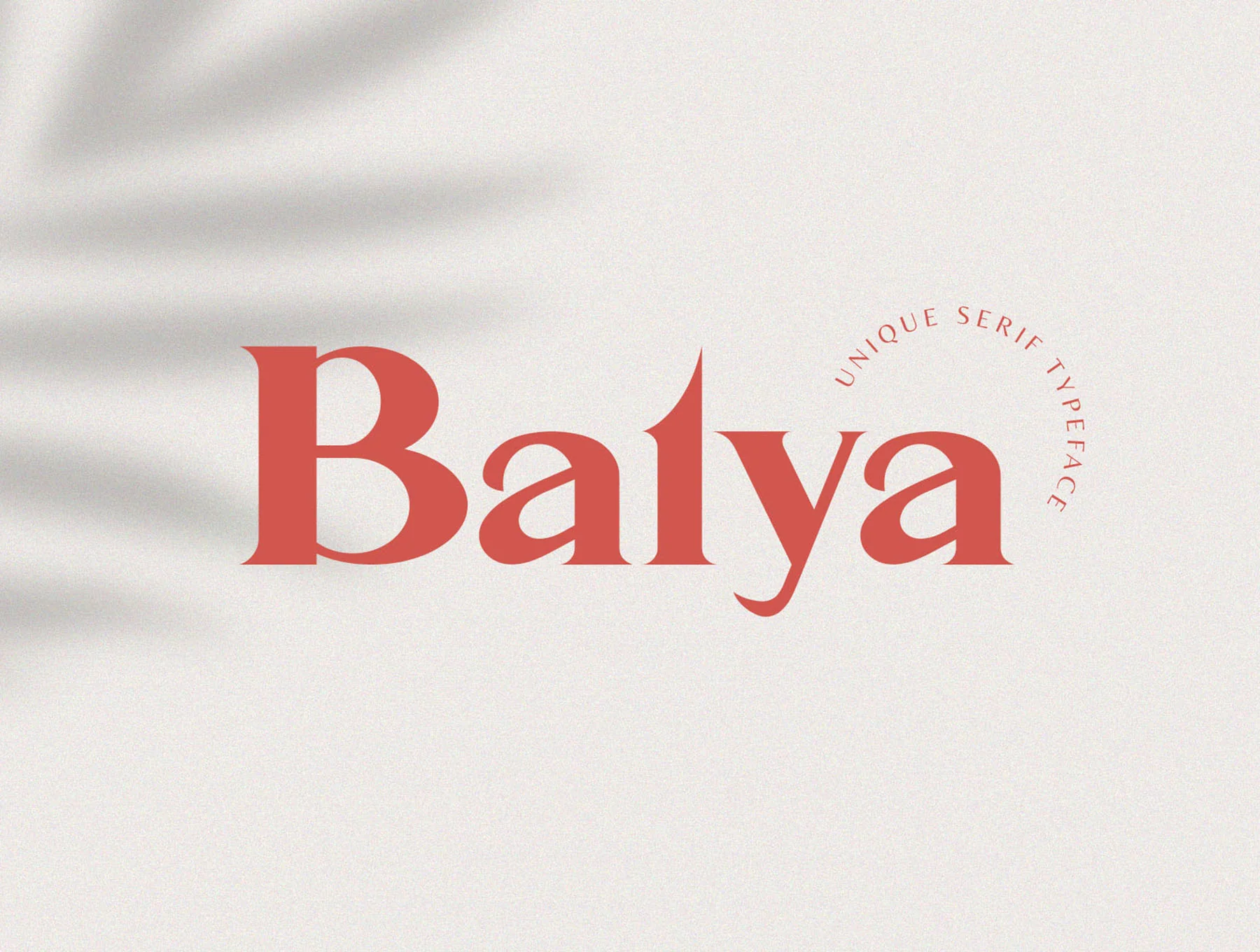 Balya - a classic Typeface