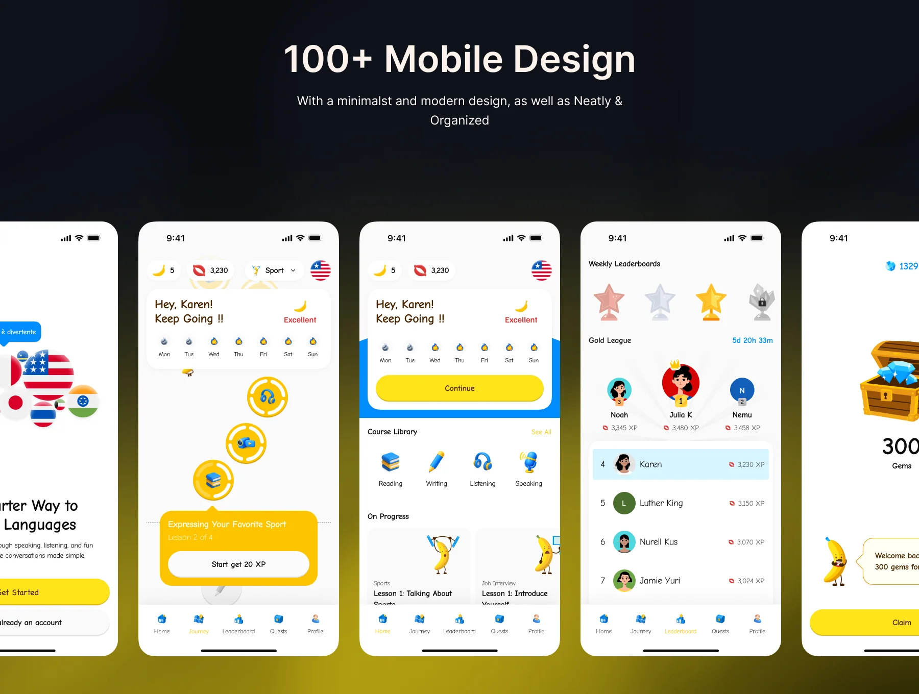 Banano - Language Learning App UI Kit 5