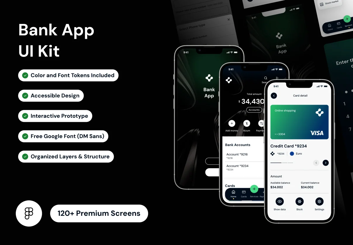 Bank App UI Kit – Modern Finance UI