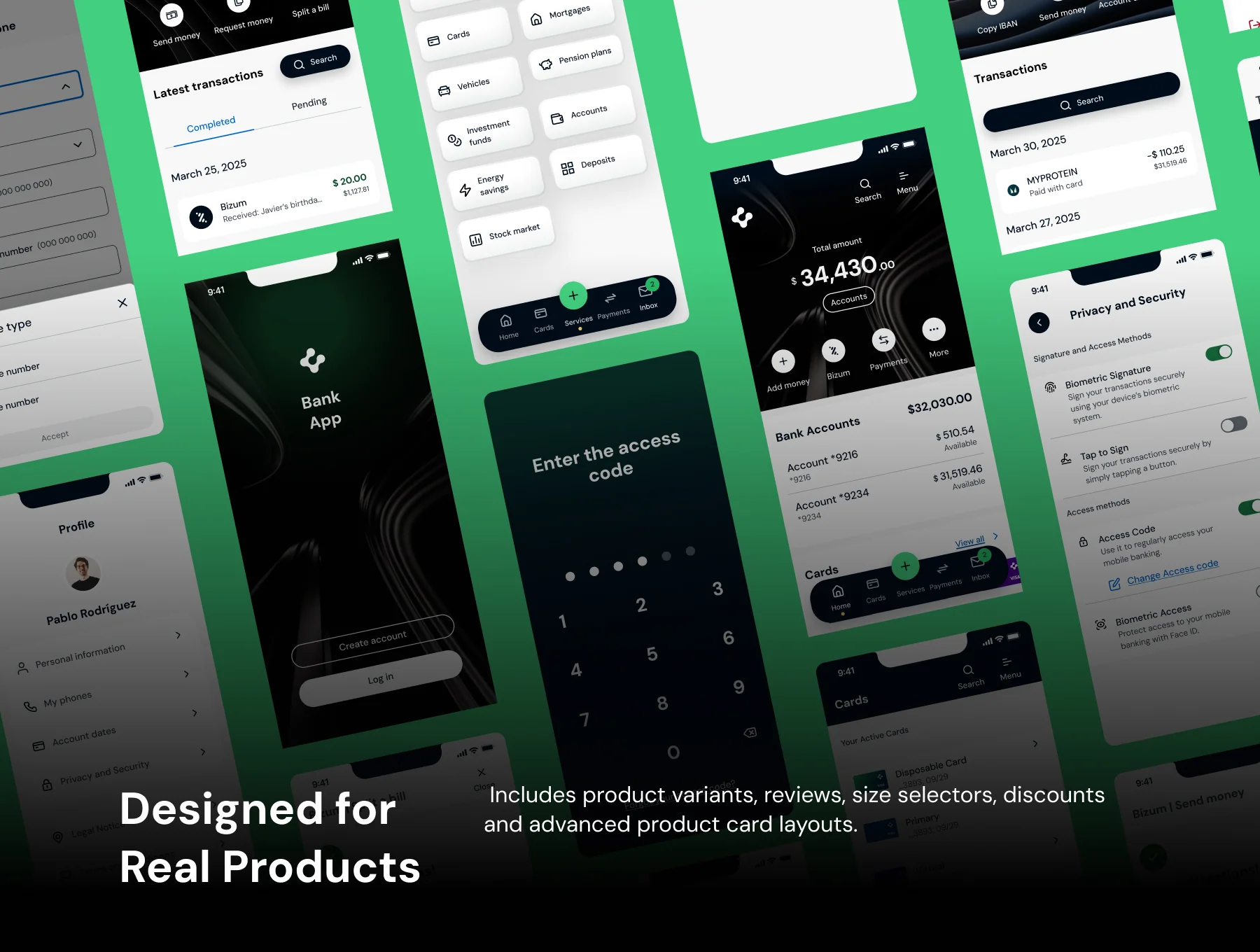 Bank App UI Kit – Modern Finance UI 6