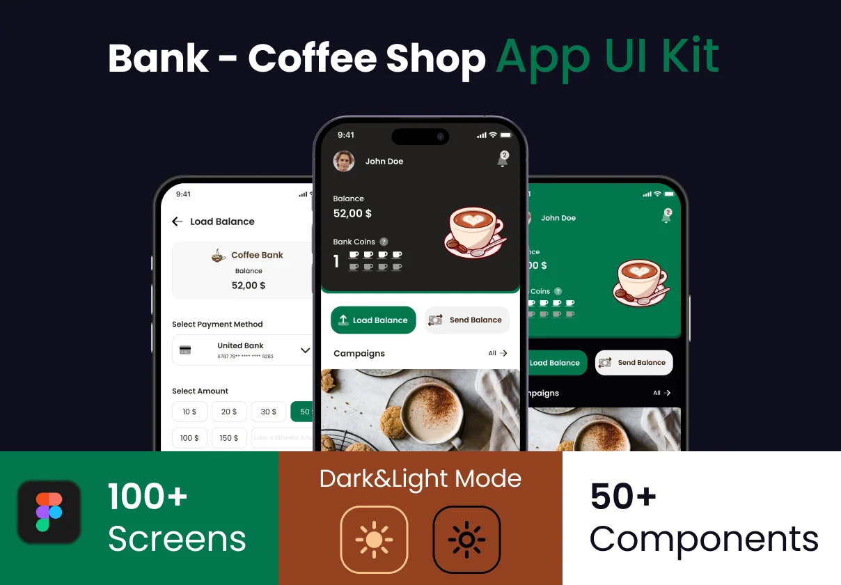 Bank - Coffee Shop App UI Kit