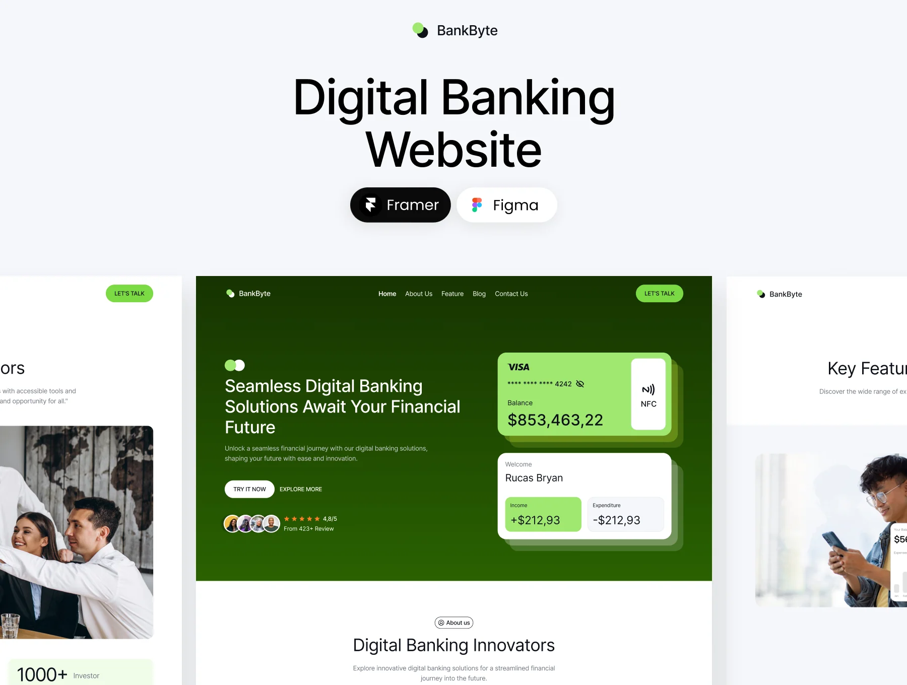 Bankbyte - Digital Banking Framer Template