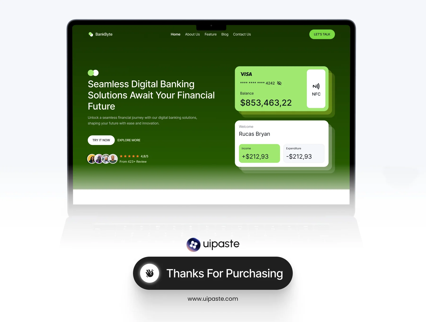Bankbyte - Digital Banking Framer Template 6