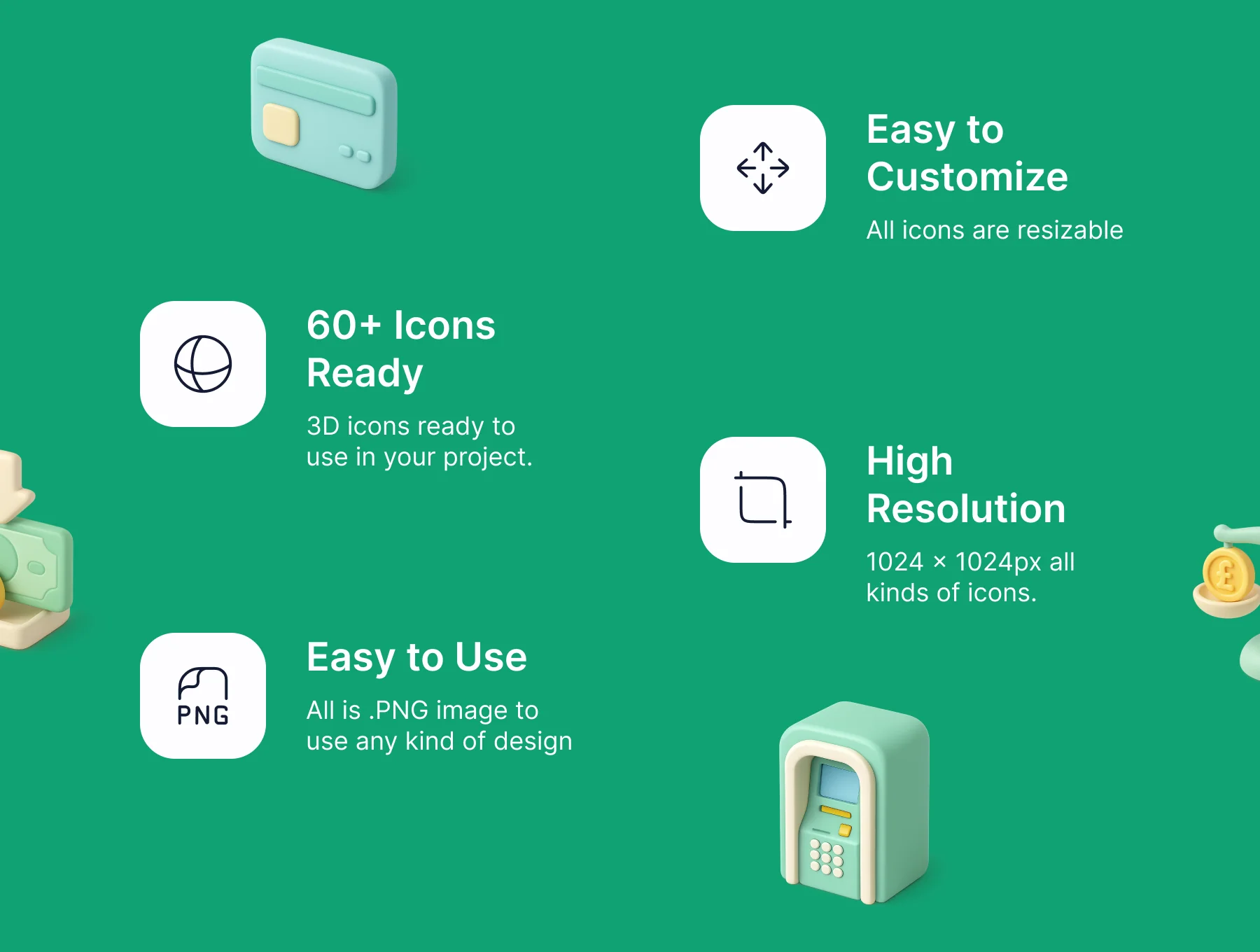 Banking 3D Icon Set 3