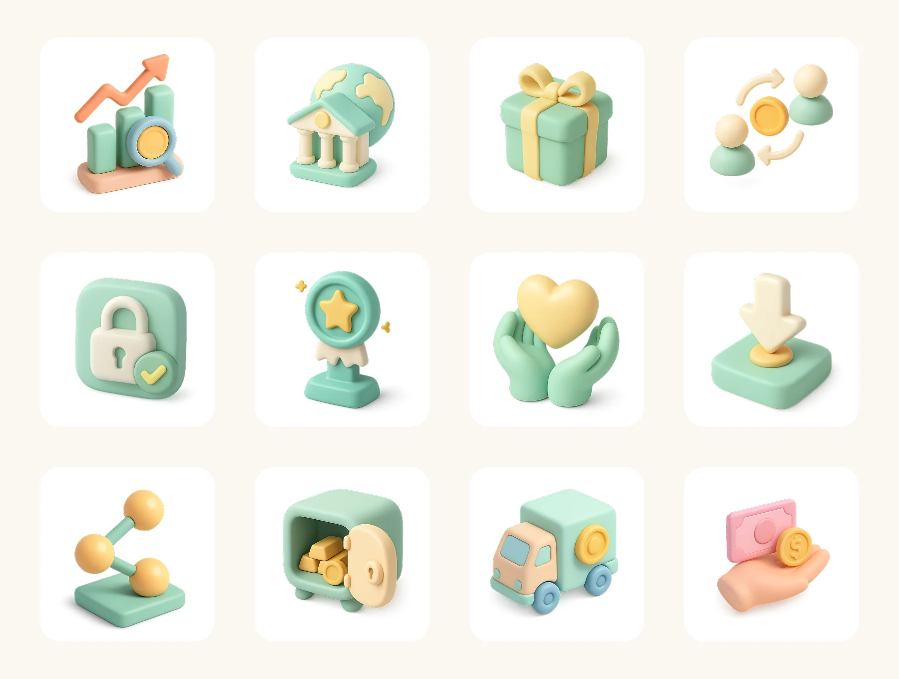 Banking 3D Icon Set 8