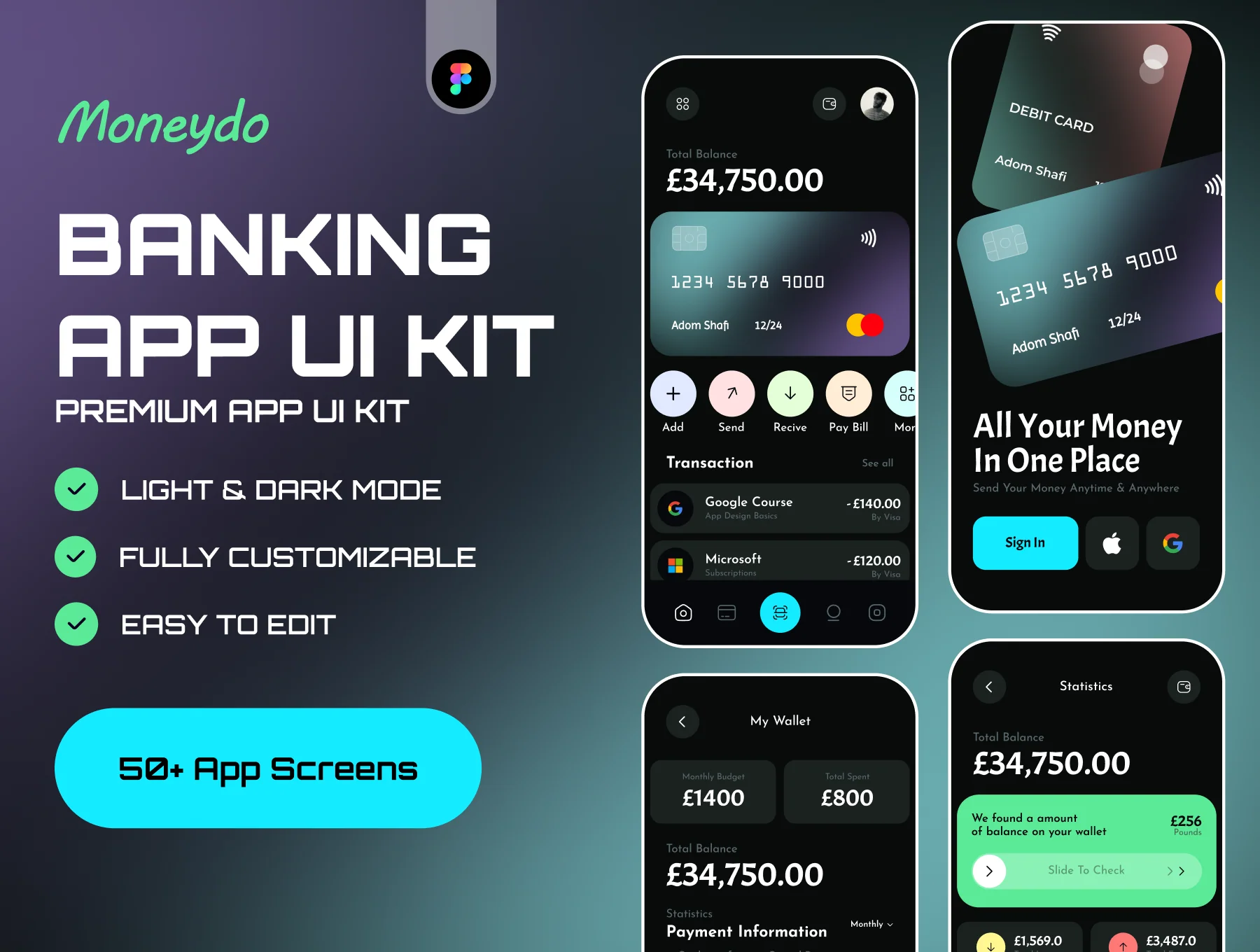 Banking App UI Kit - Moneydo