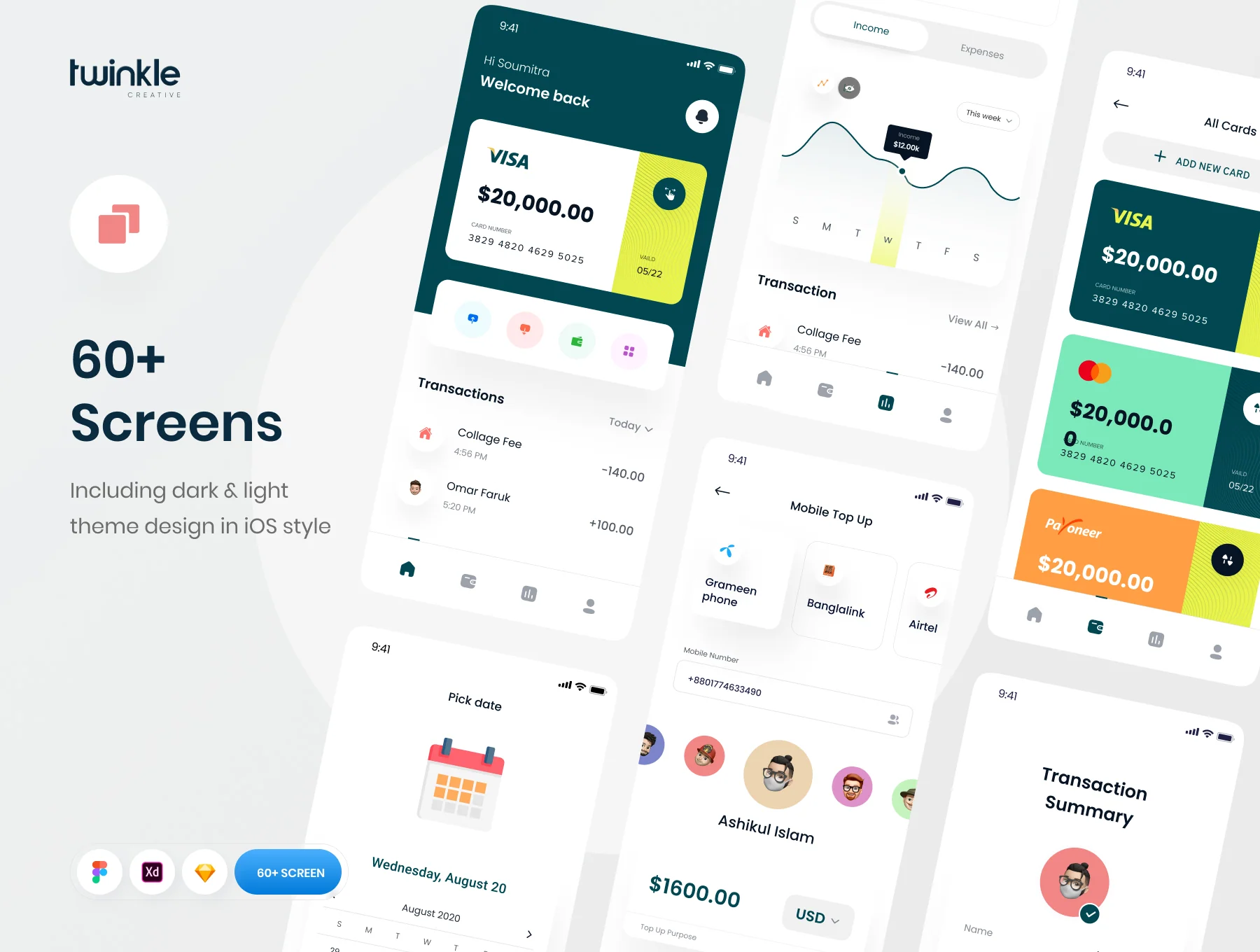 FinTech Mobile App UI KIT 2