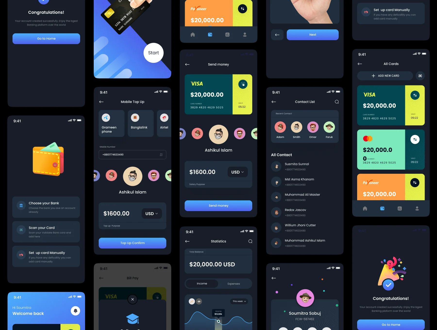 FinTech Mobile App UI KIT 5