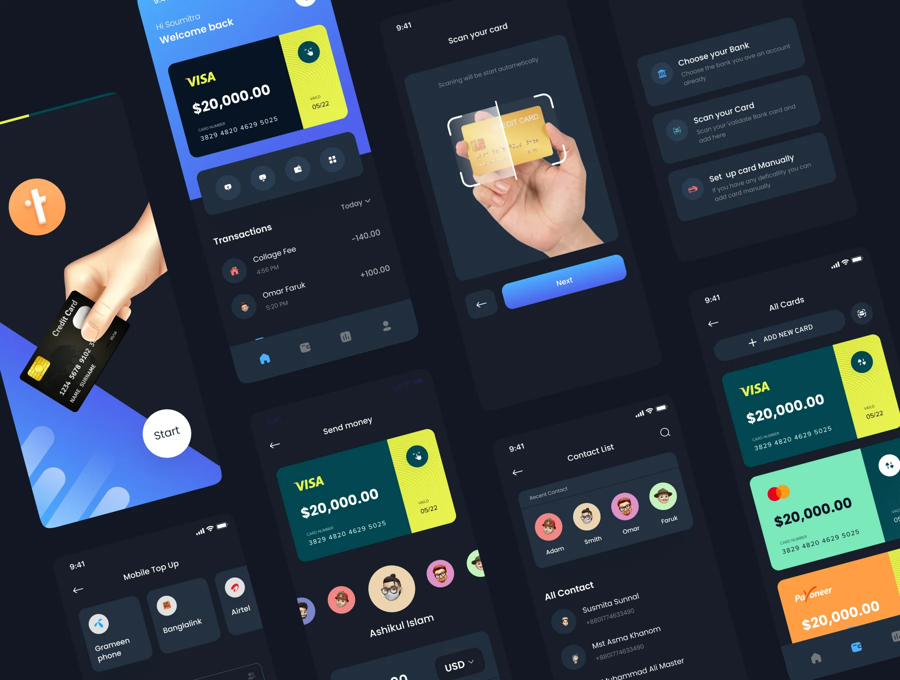 FinTech Mobile App UI KIT 7