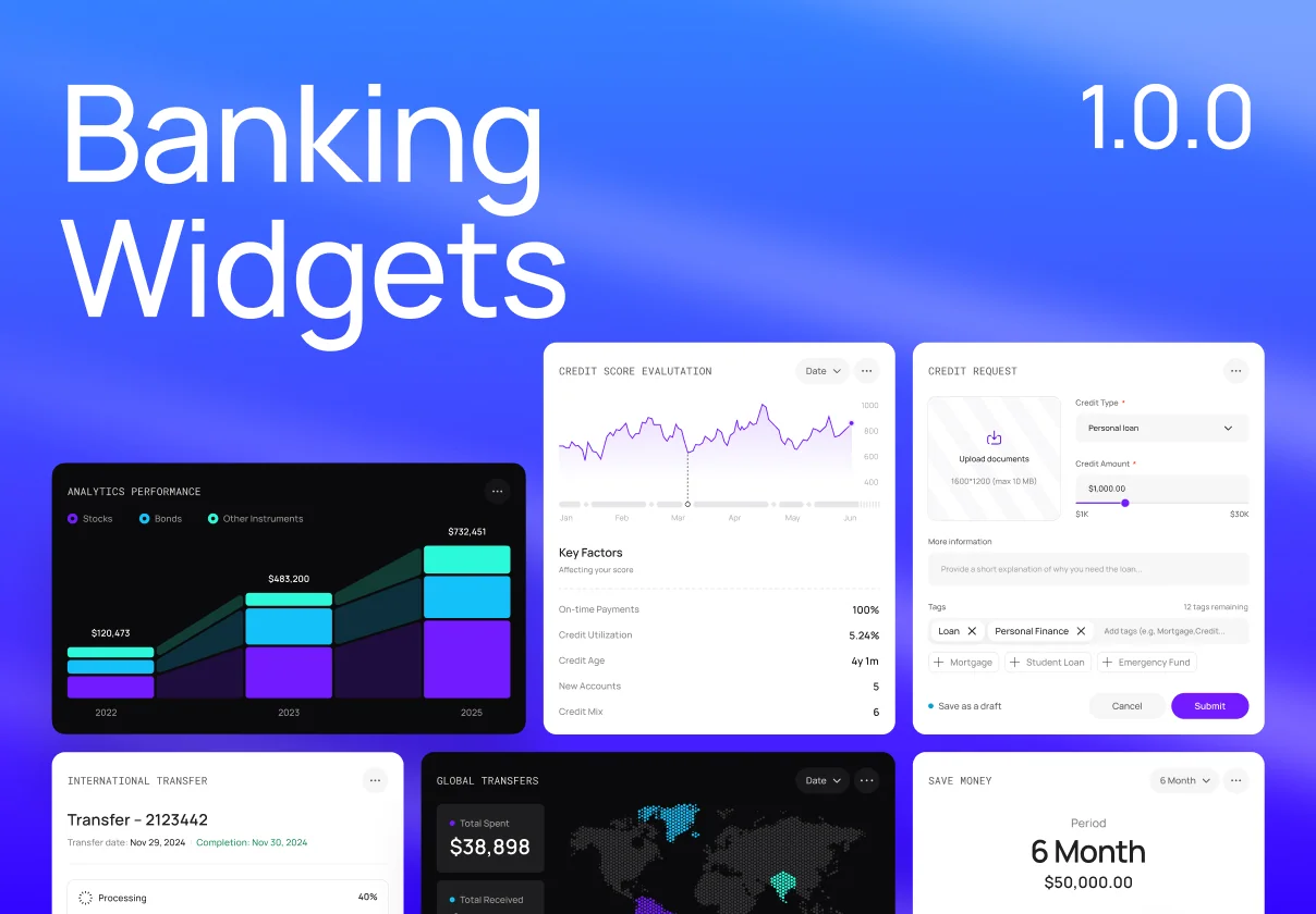 Banking Widget UI System