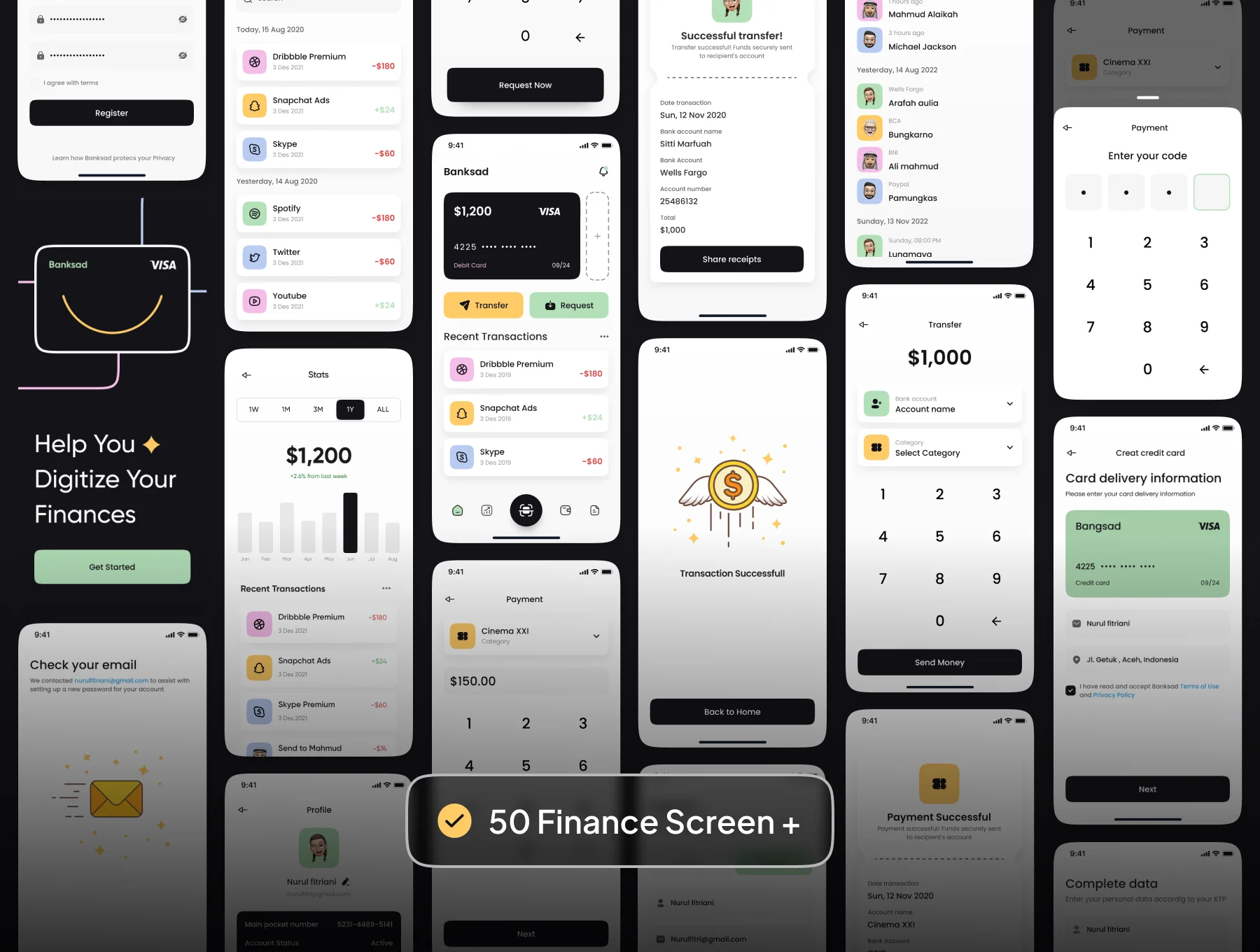 Banksad - Finance Mobile App UI Kit 6