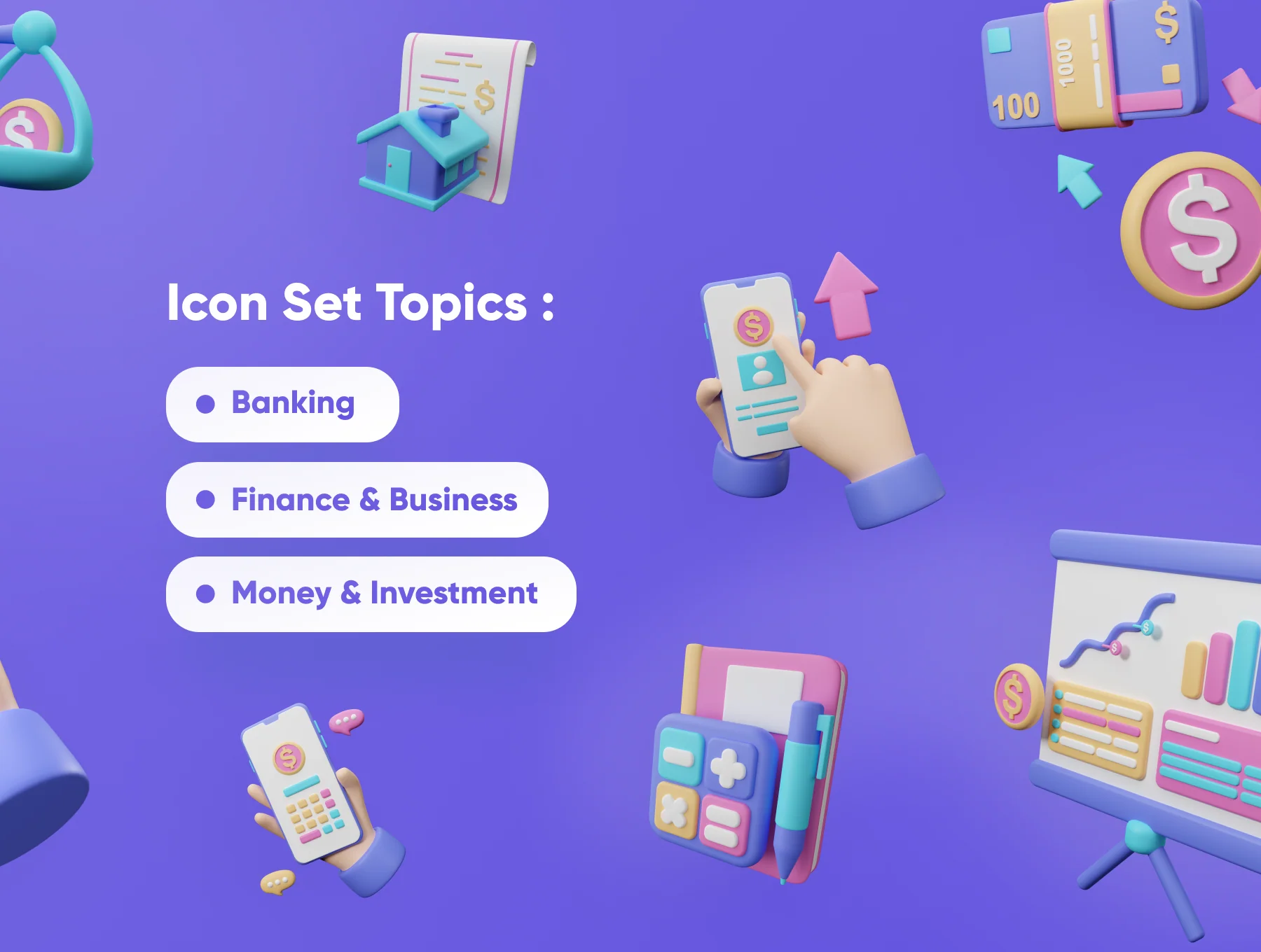 Banky - Banking 3D Icon Set 2