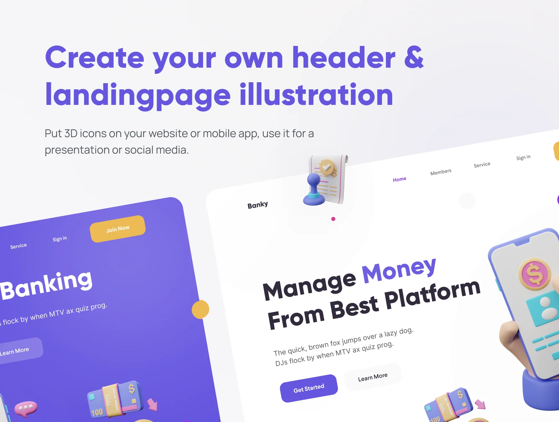 Banky - Banking 3D Icon Set 6