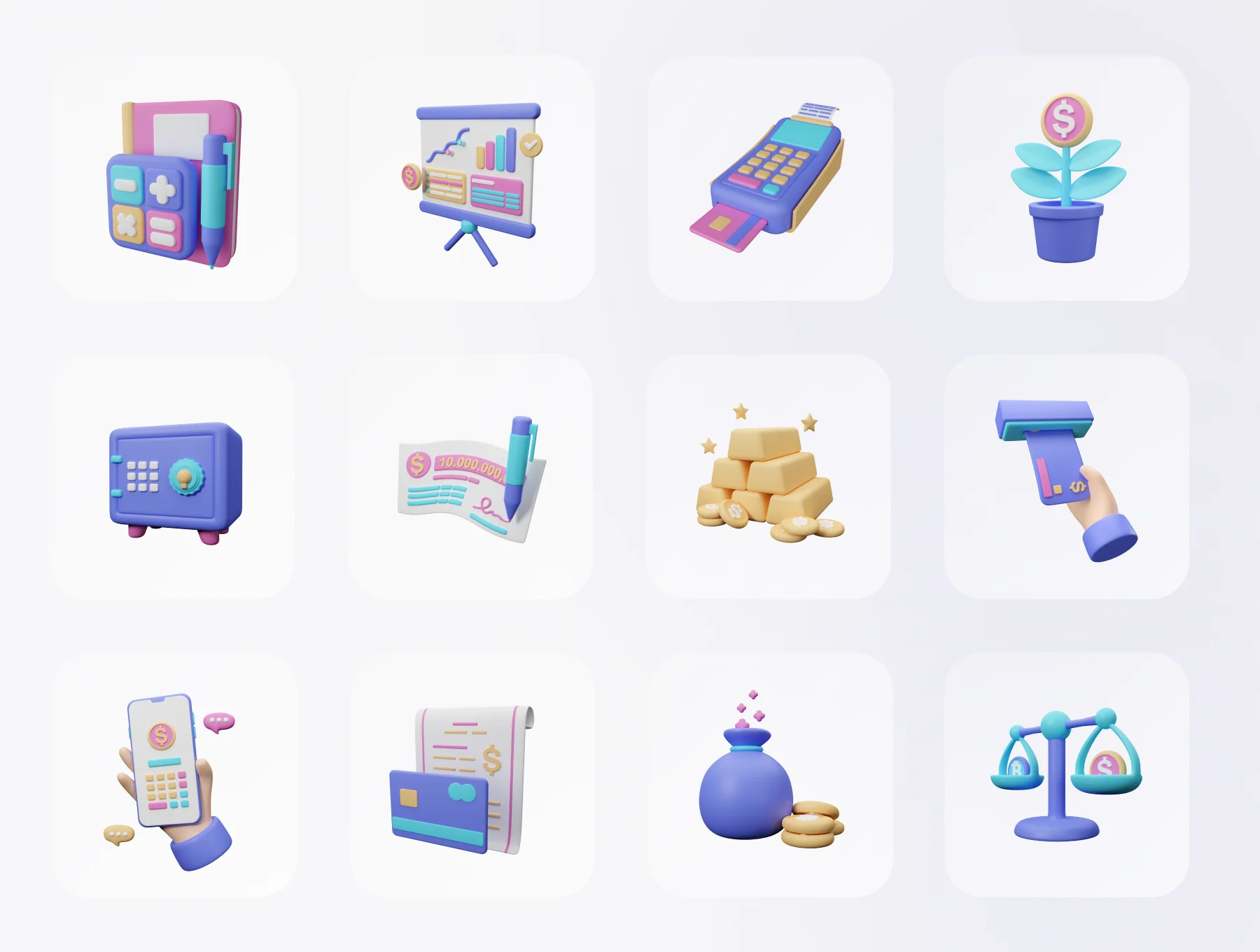 Banky - Banking 3D Icon Set 8