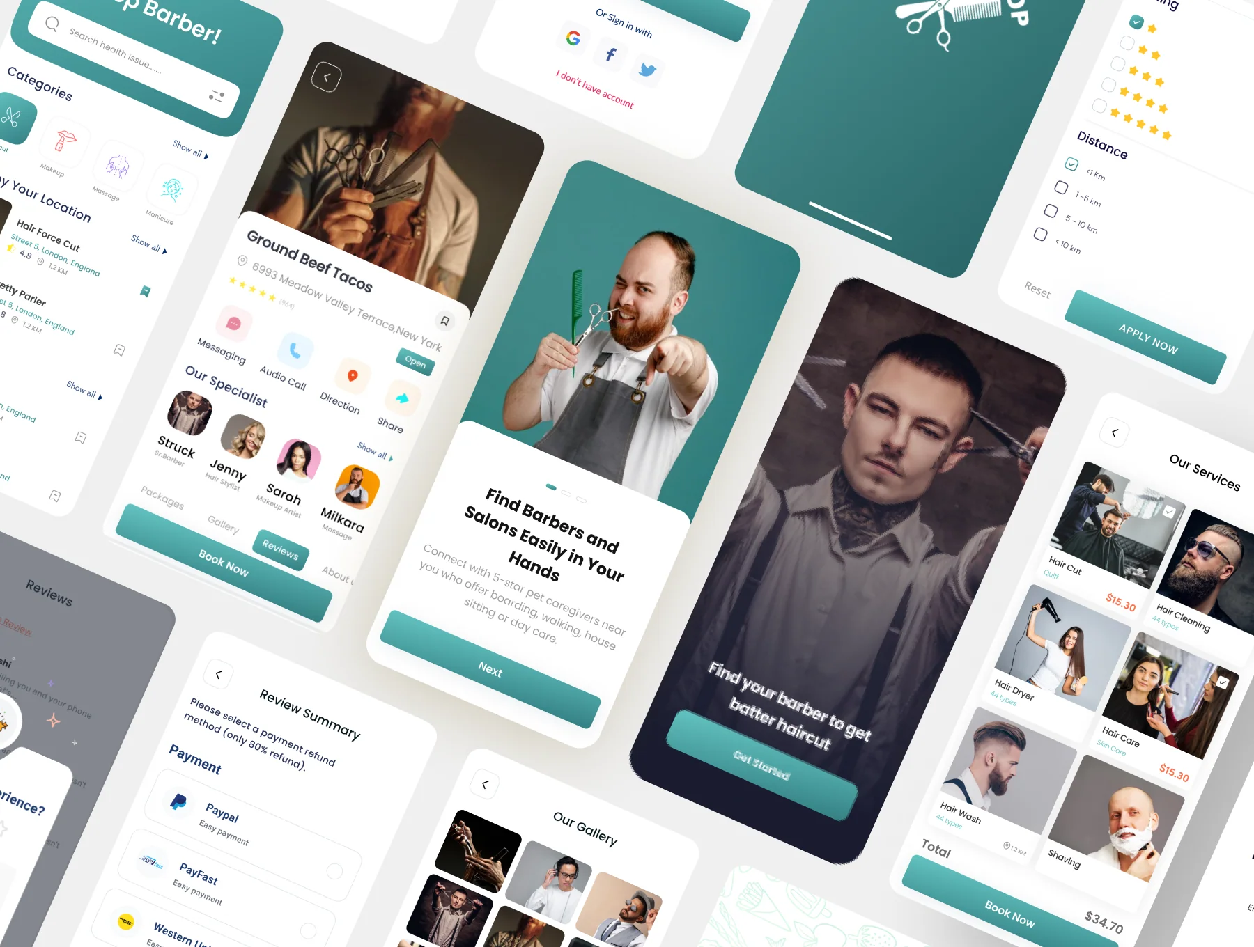 Barber App UI Kit 5
