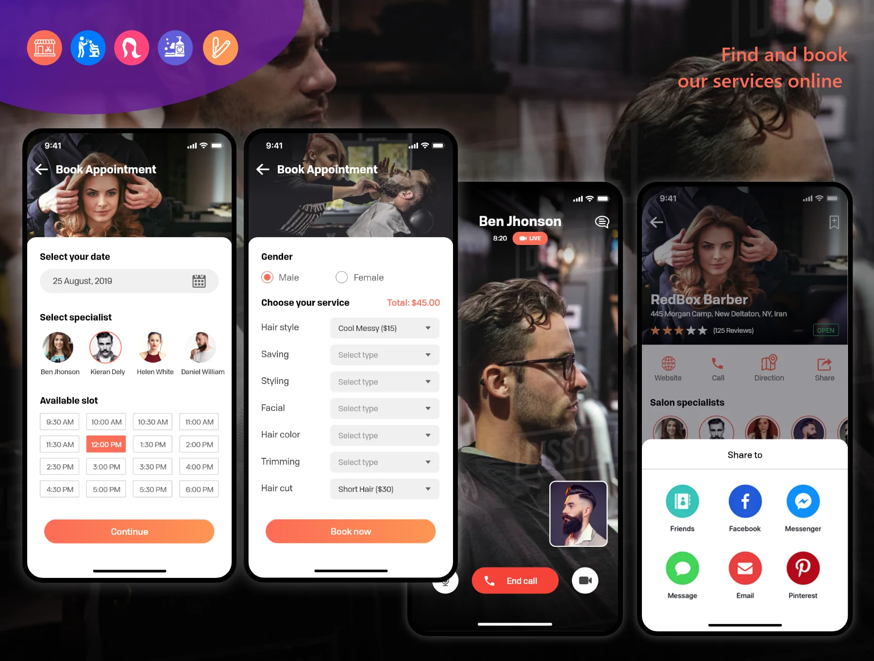 Barber & Salon UI KIT 6