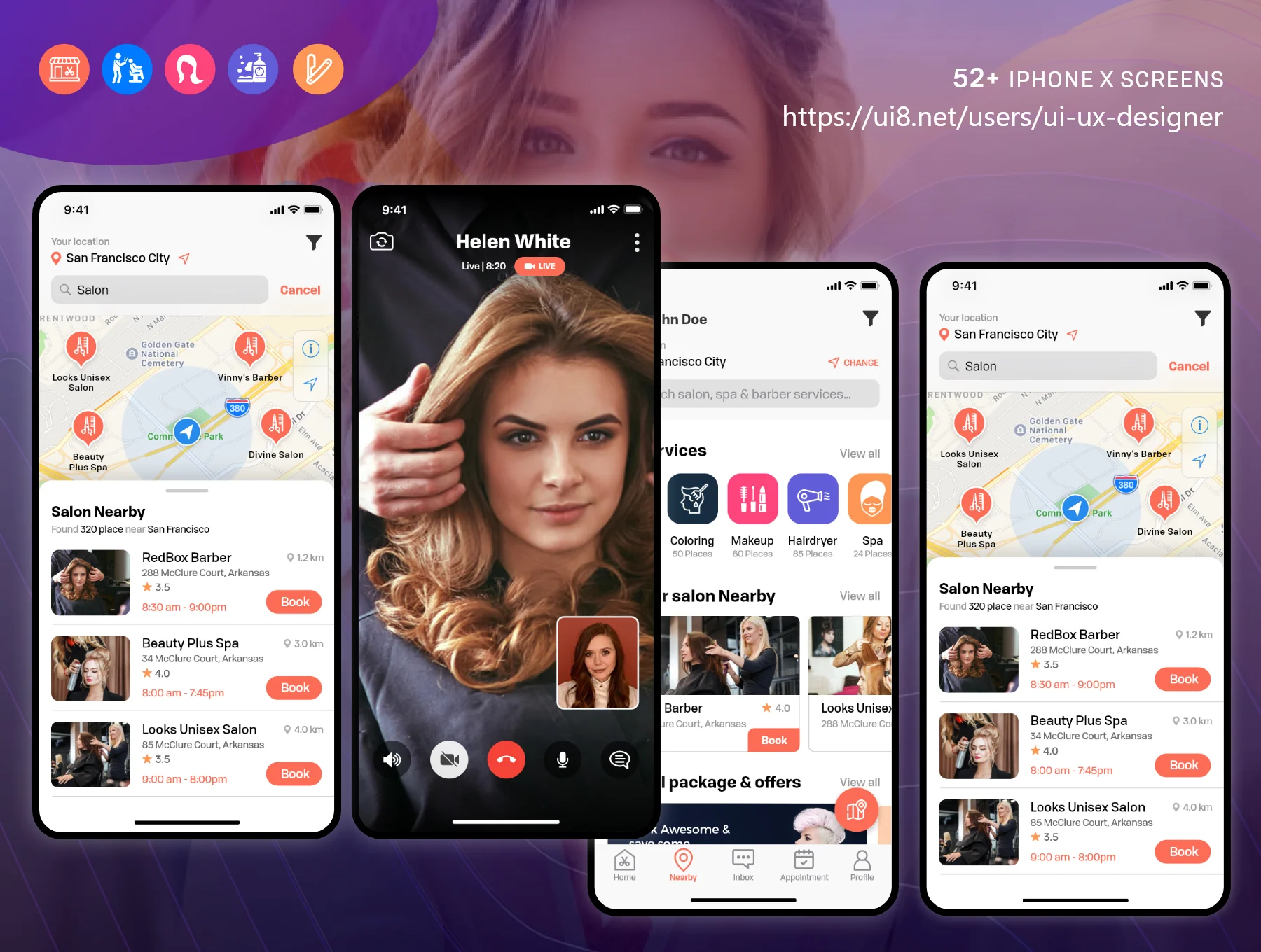 Barber & Salon UI KIT 7