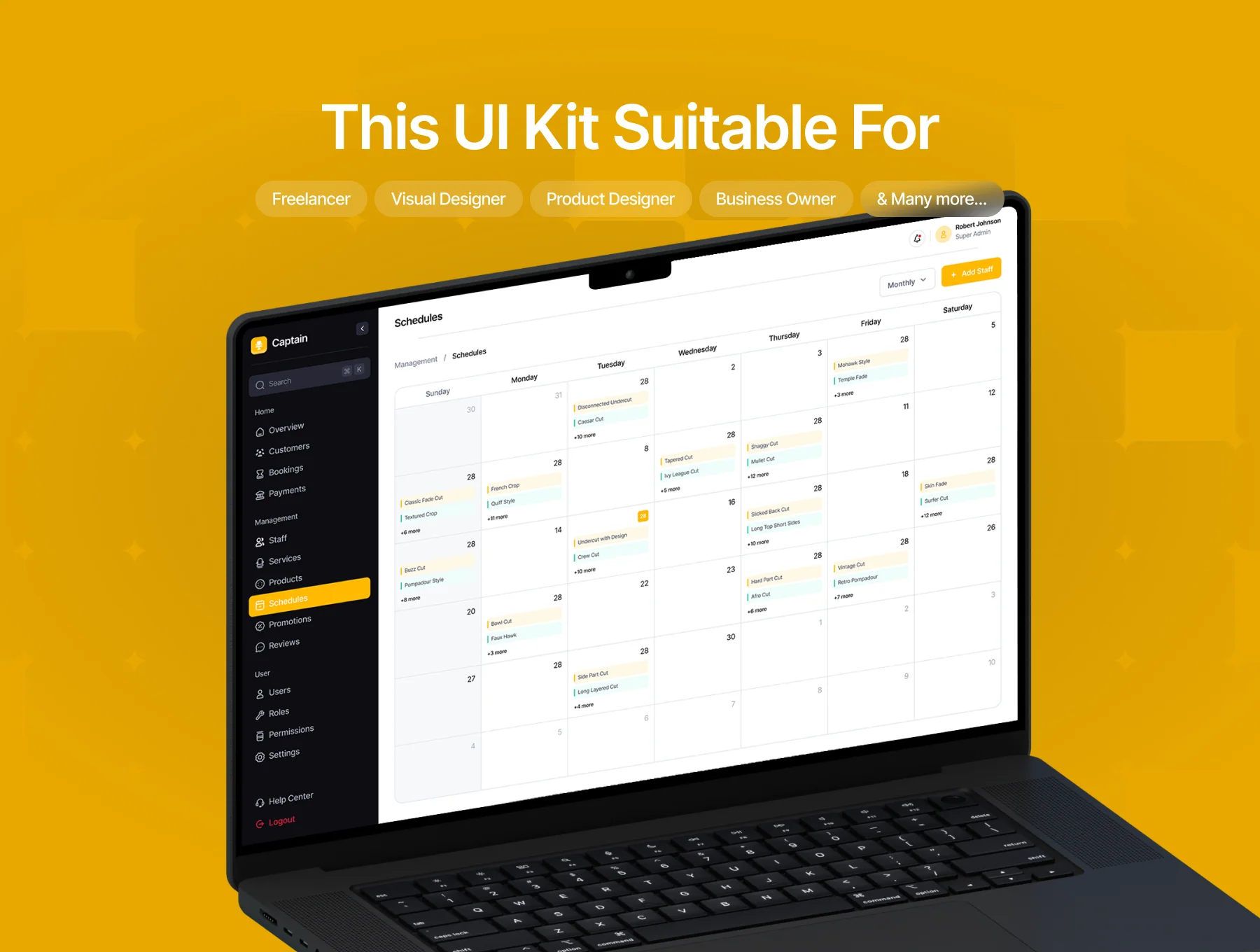 Captain - Barbershop Management Dashboard UI Kit 7