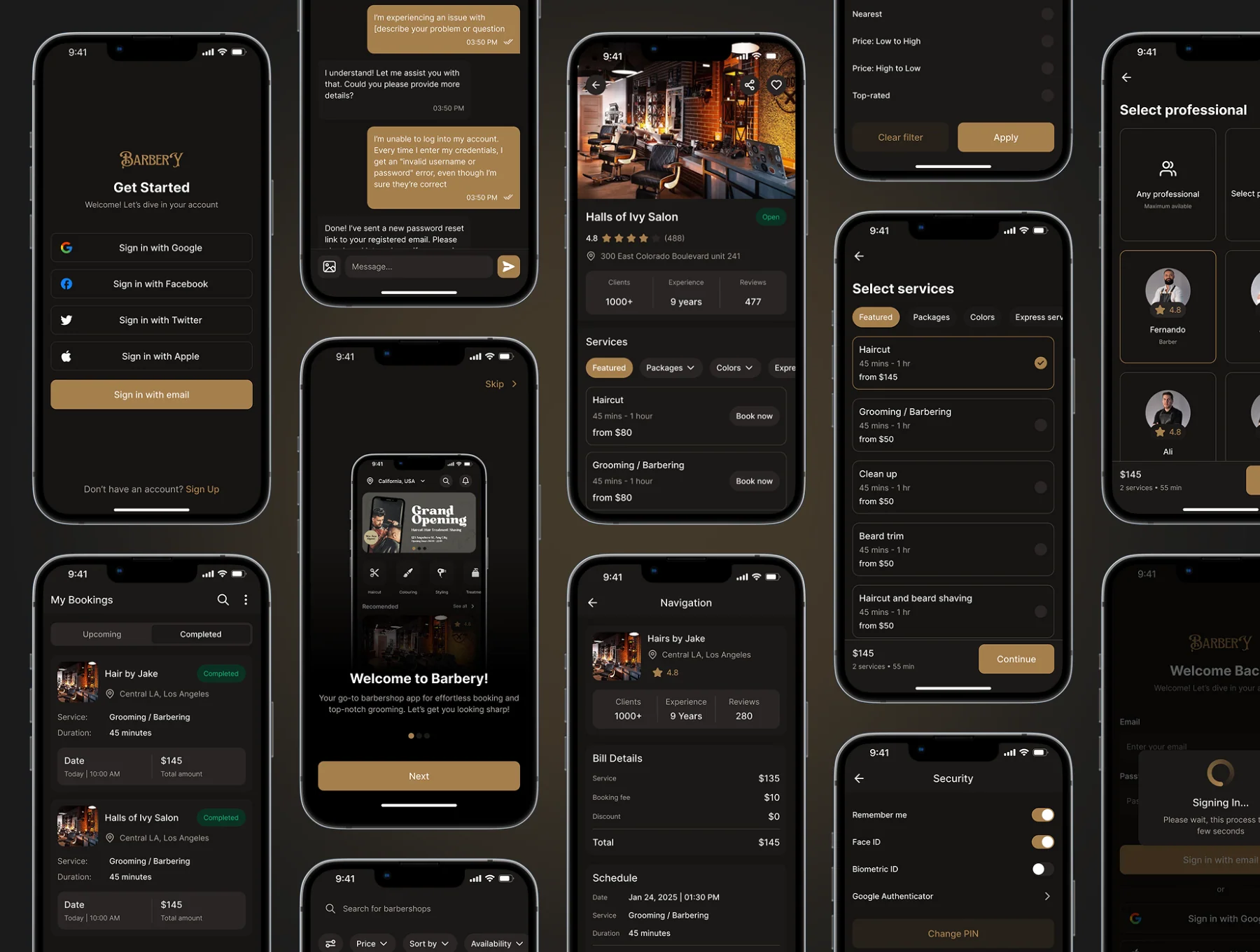 Barbery - Barbershop app UI Kit 5