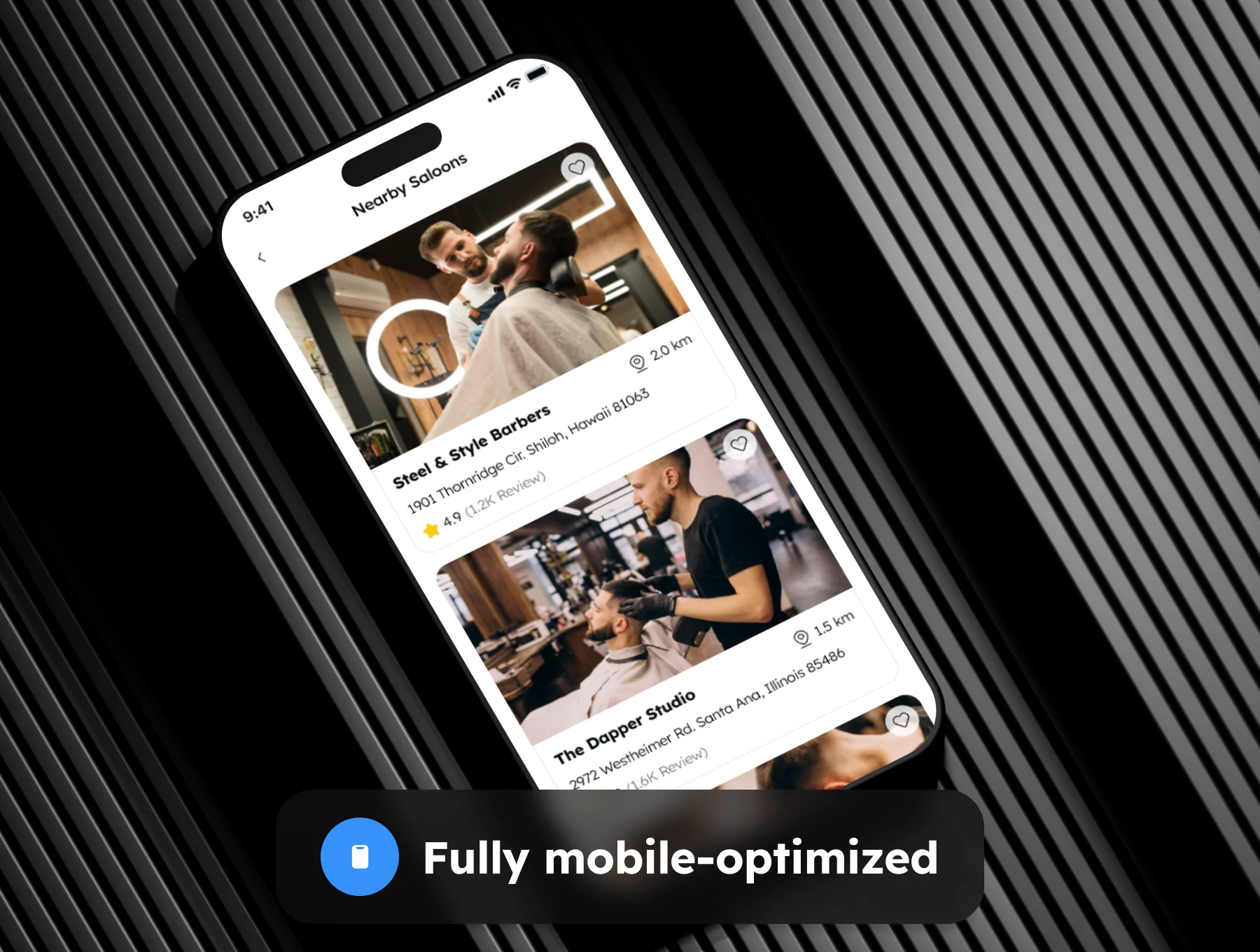 Barbo - Barber Saloon Booking App UI Kit 7