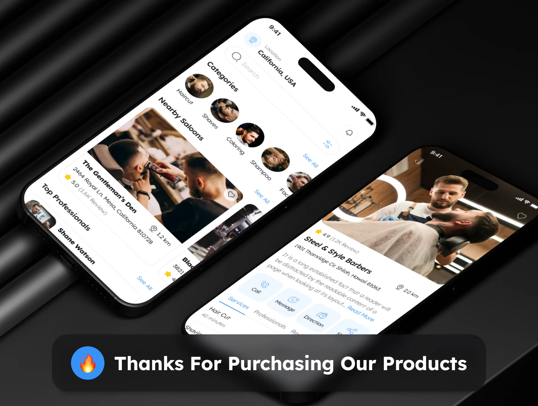 Barbo - Barber Saloon Booking App UI Kit 8
