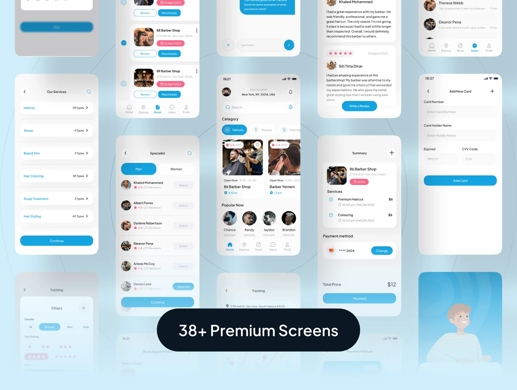 Barboo - Barbershop App UI Kit 6