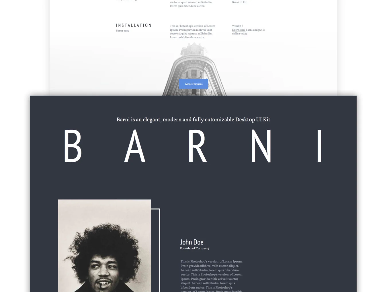 Barni UI Kit for Startup 4