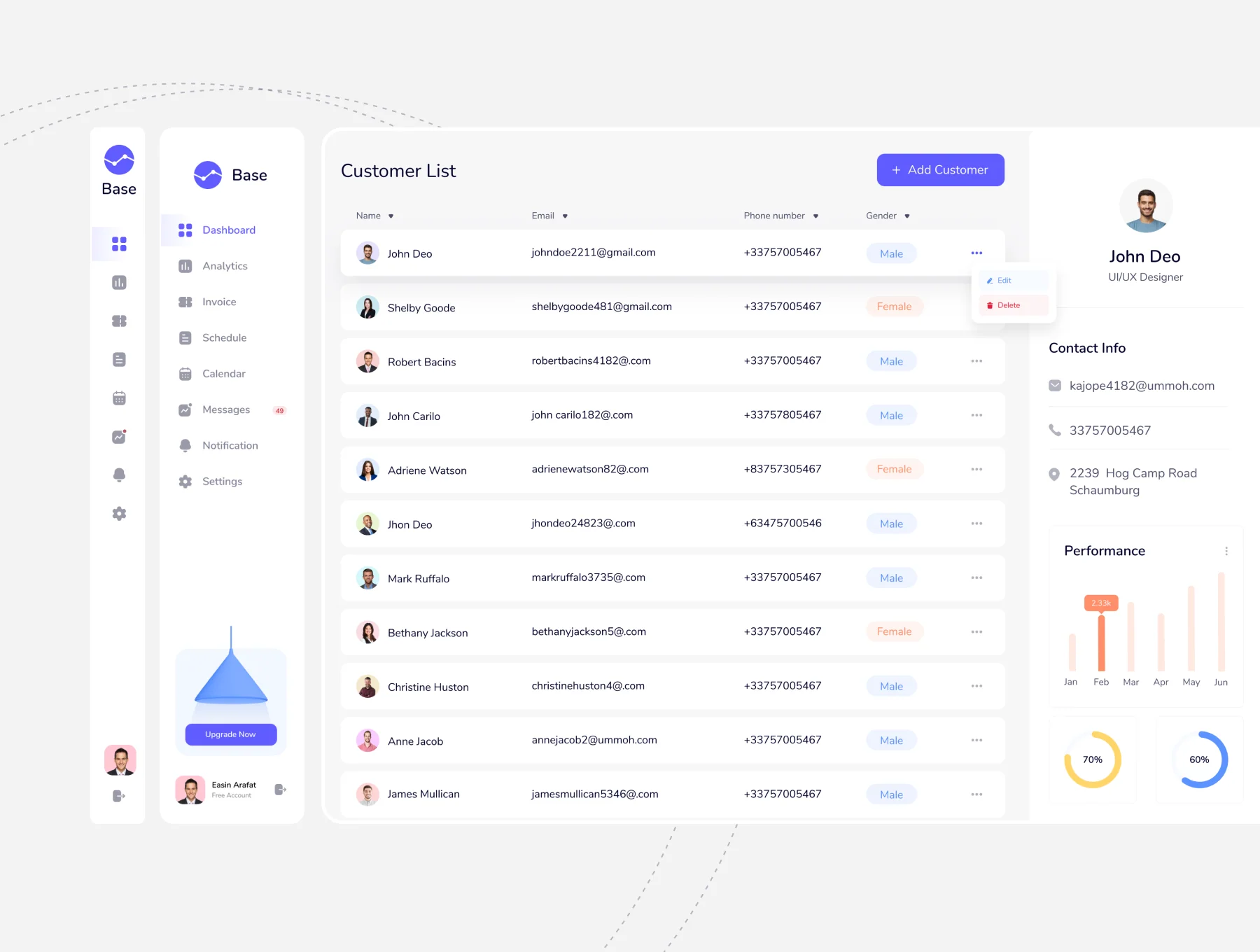 Base - SaaS Dashboard UI Kit 3